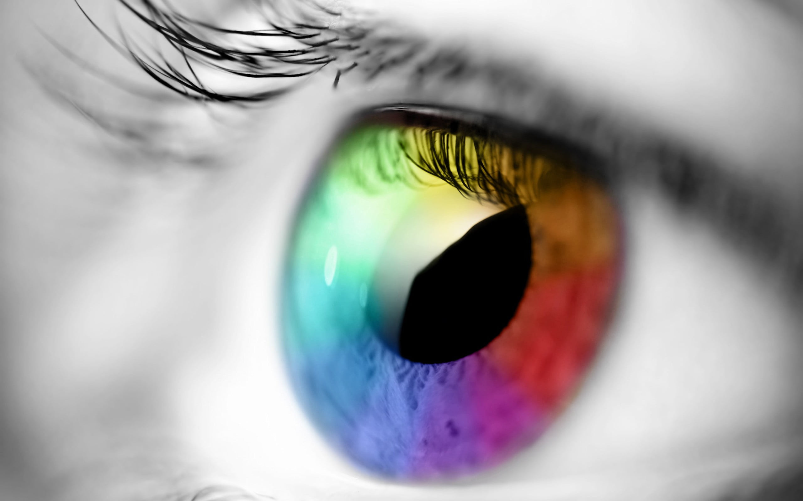 eye, teenager, eyebrow, colorful, sensory perception, beautiful woman, white color, s, beautiful, eyes, body part, selective focus, eyesight, watching, HD Wallpaper