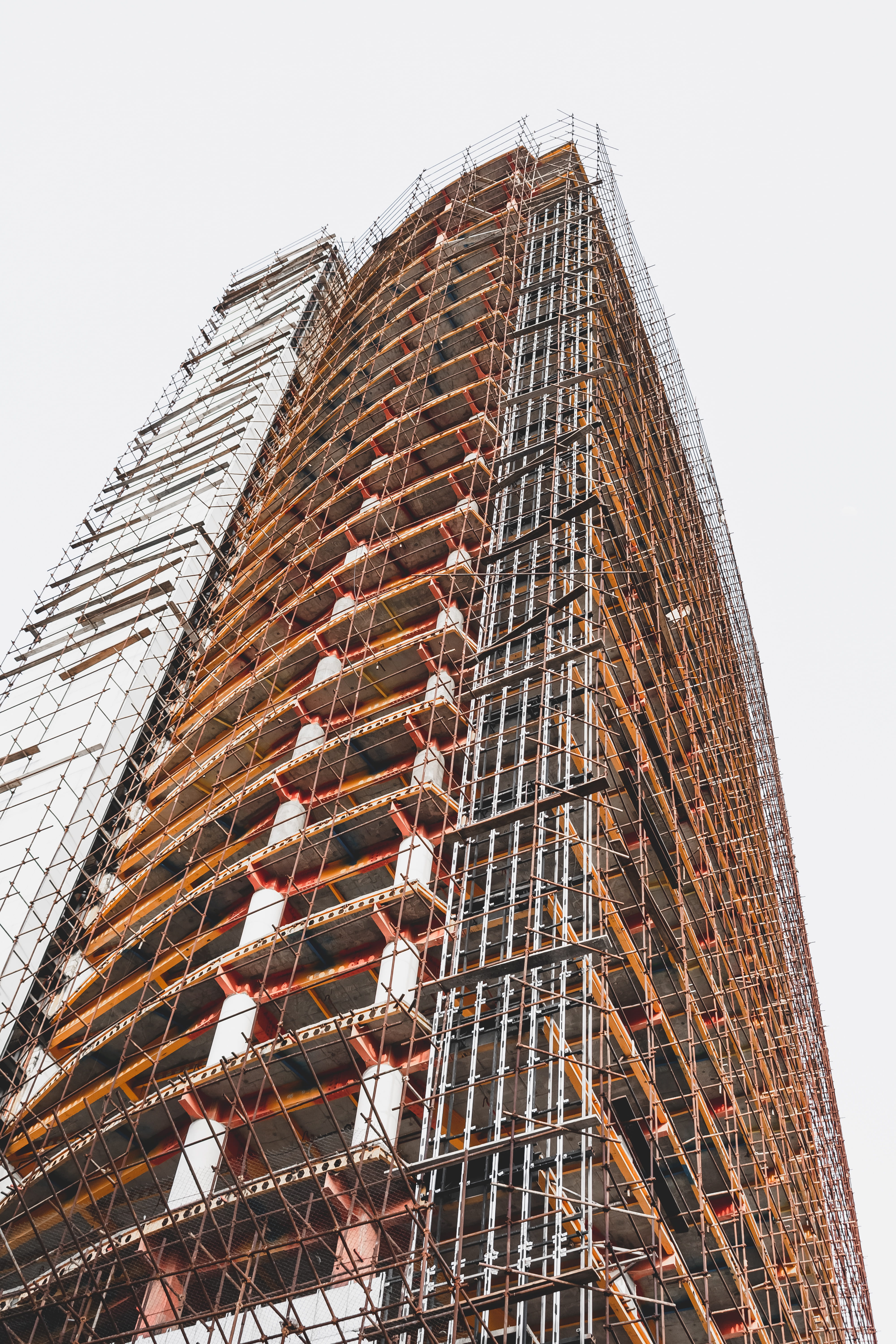 building, construction industry, urban, tower, high rise, human, construction, travel destinations, construction site, city, brick, low, low angle view, Phone HD Wallpaper