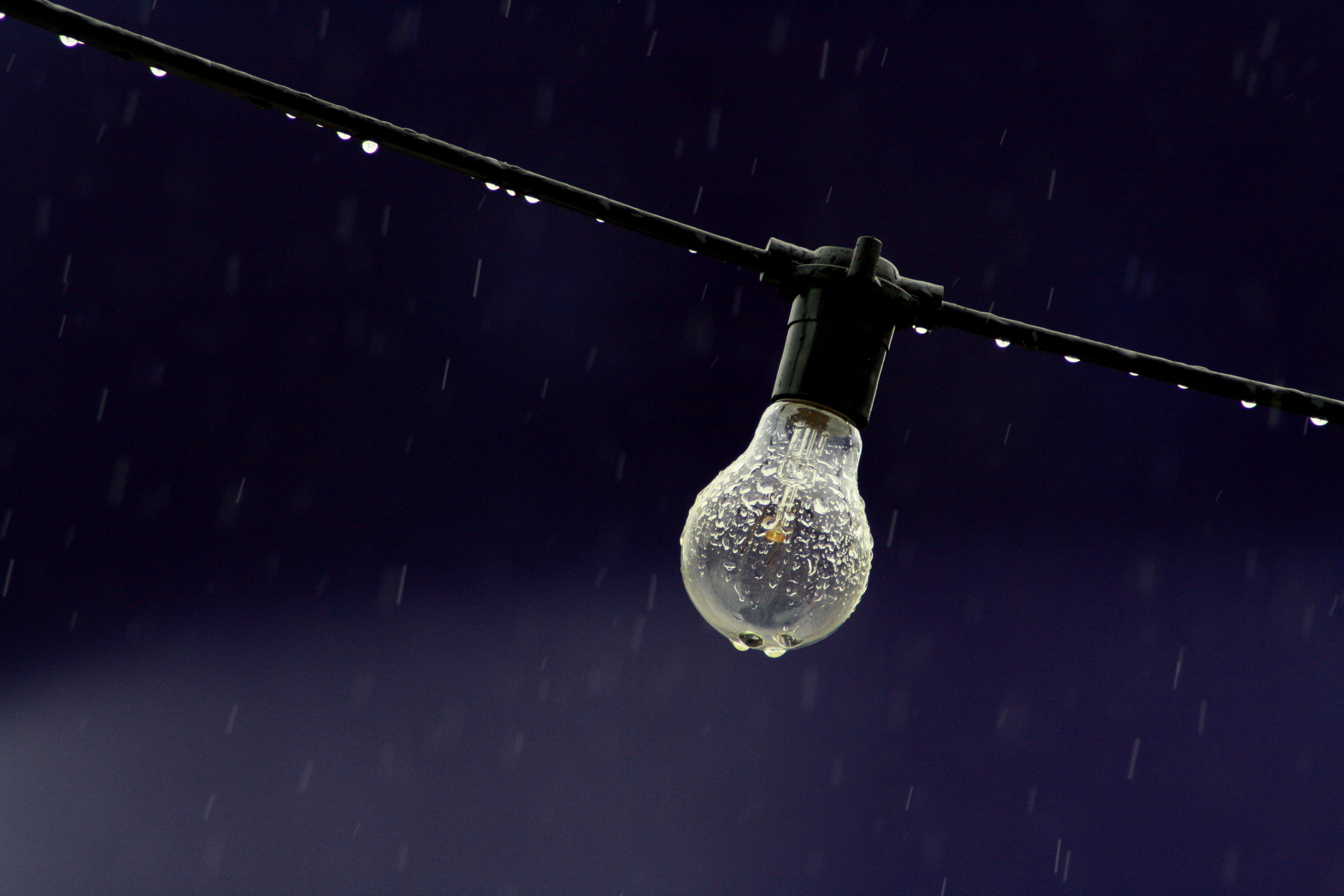 clear, metal, night, hanging, glass, still, weather, outdoors, dark, copy space, water, rainy, disco ball, electric, bulb, turned, dew, nightlife, shiny, HD Wallpaper