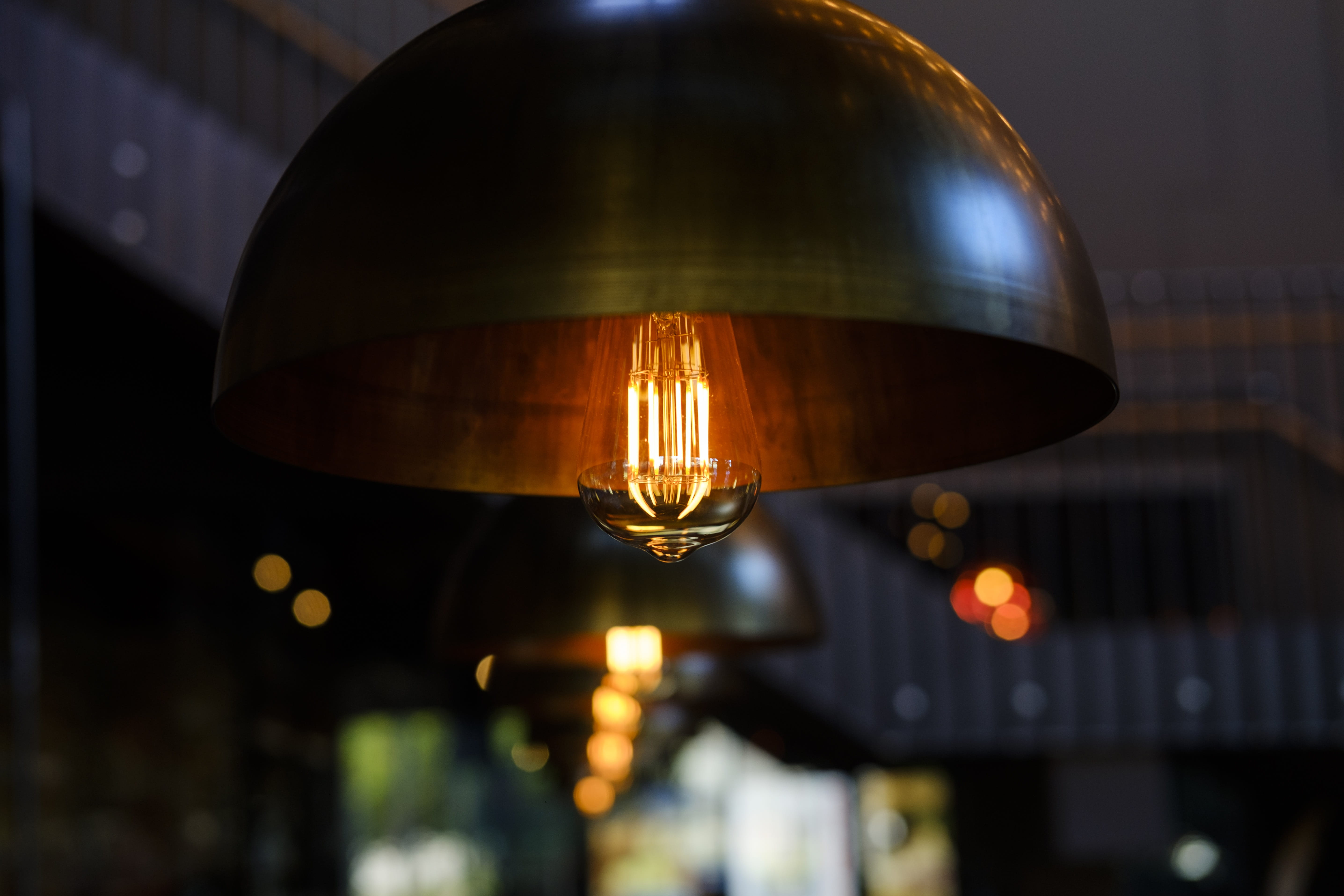 lighting, lamp, shape, 5K, nostalgia, lighting equipment, led, light, energy, focus on foreground, hanging, glass - material, indoors, pendant light, built structure, HD Wallpaper