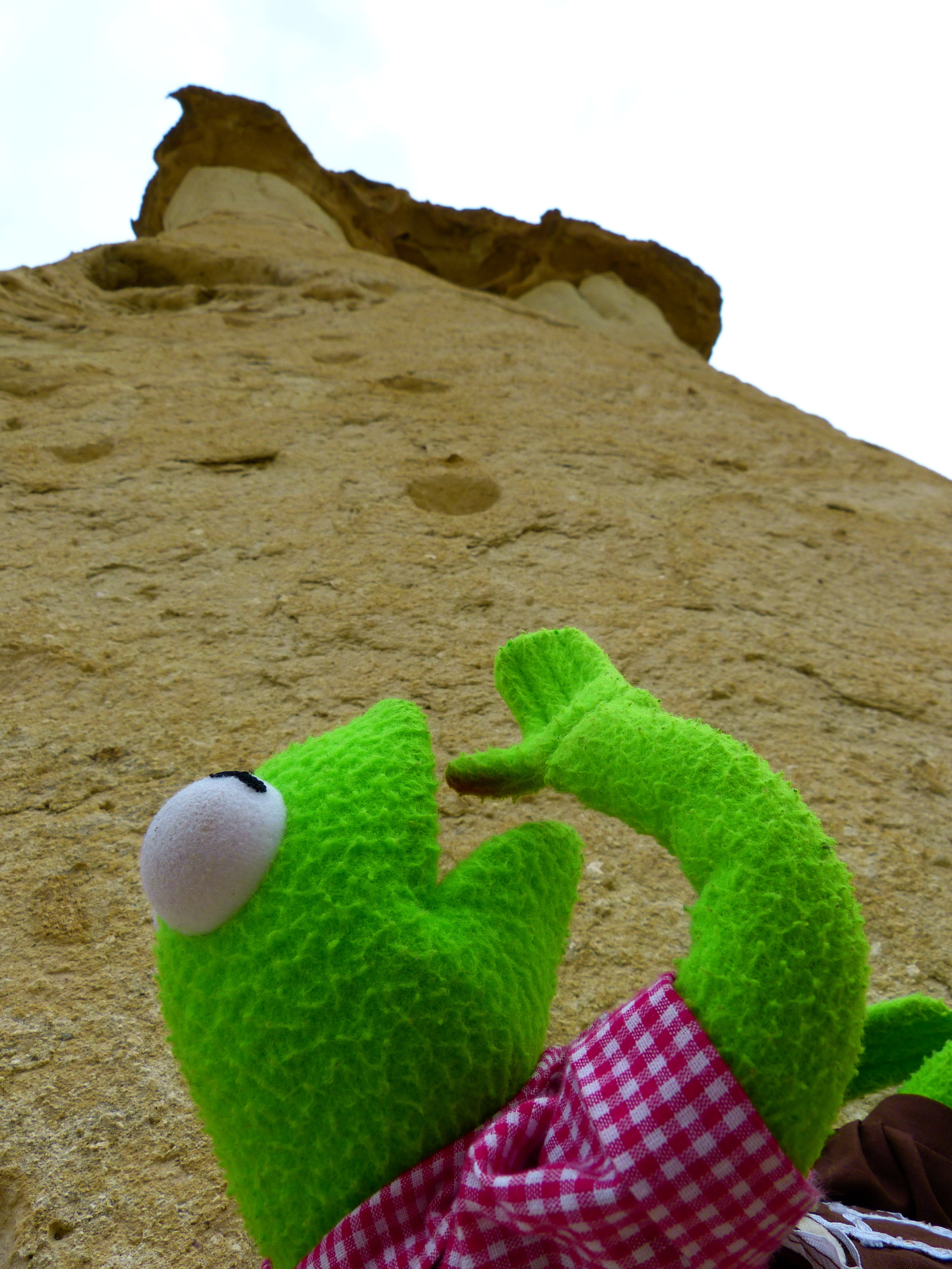nature, top, doll, call, day, frog, outdoors, toy, focus on foreground, creativity, green, sky, land, 4K, look, stuffed toy, ball, kermit, green color, Phone HD Wallpaper
