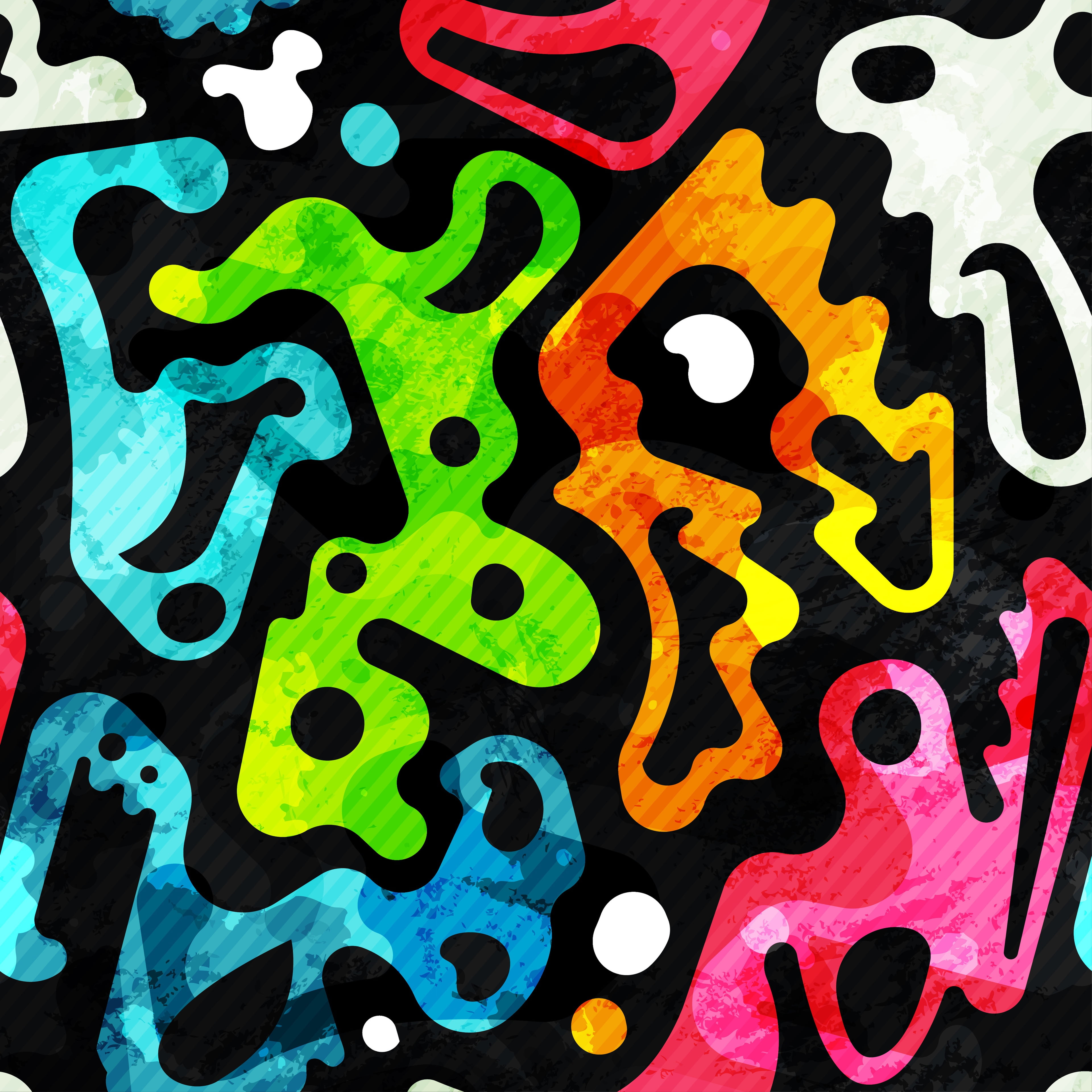 4K, blots, figure, background, Phone HD Wallpaper