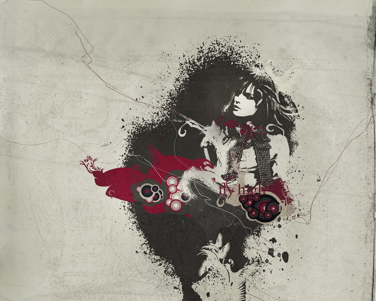 720P, Blot, portrait, paint, HD Wallpaper