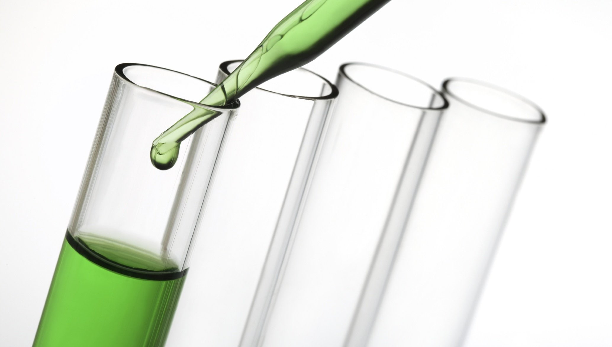 white background, Biology, test tube, abstraction, studio shot, 1080P, container, white color, glass, education, indoors, cut out, no people, close-up, HD Wallpaper