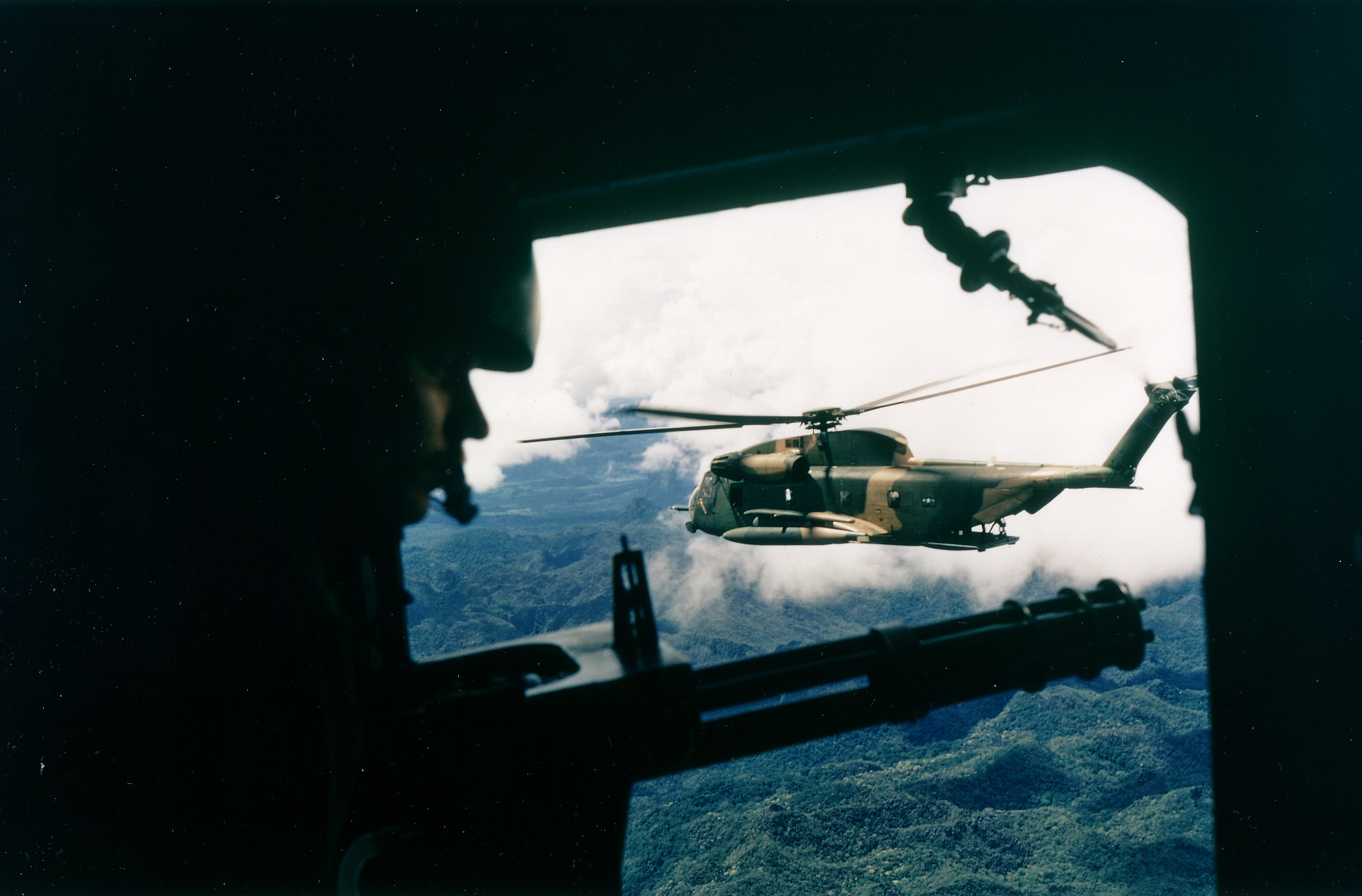 black, transportation, helicopter, sky, car, vehicle interior, nature, military, reflection, mode of transportation, glass - material, gun, windshield, HD Wallpaper