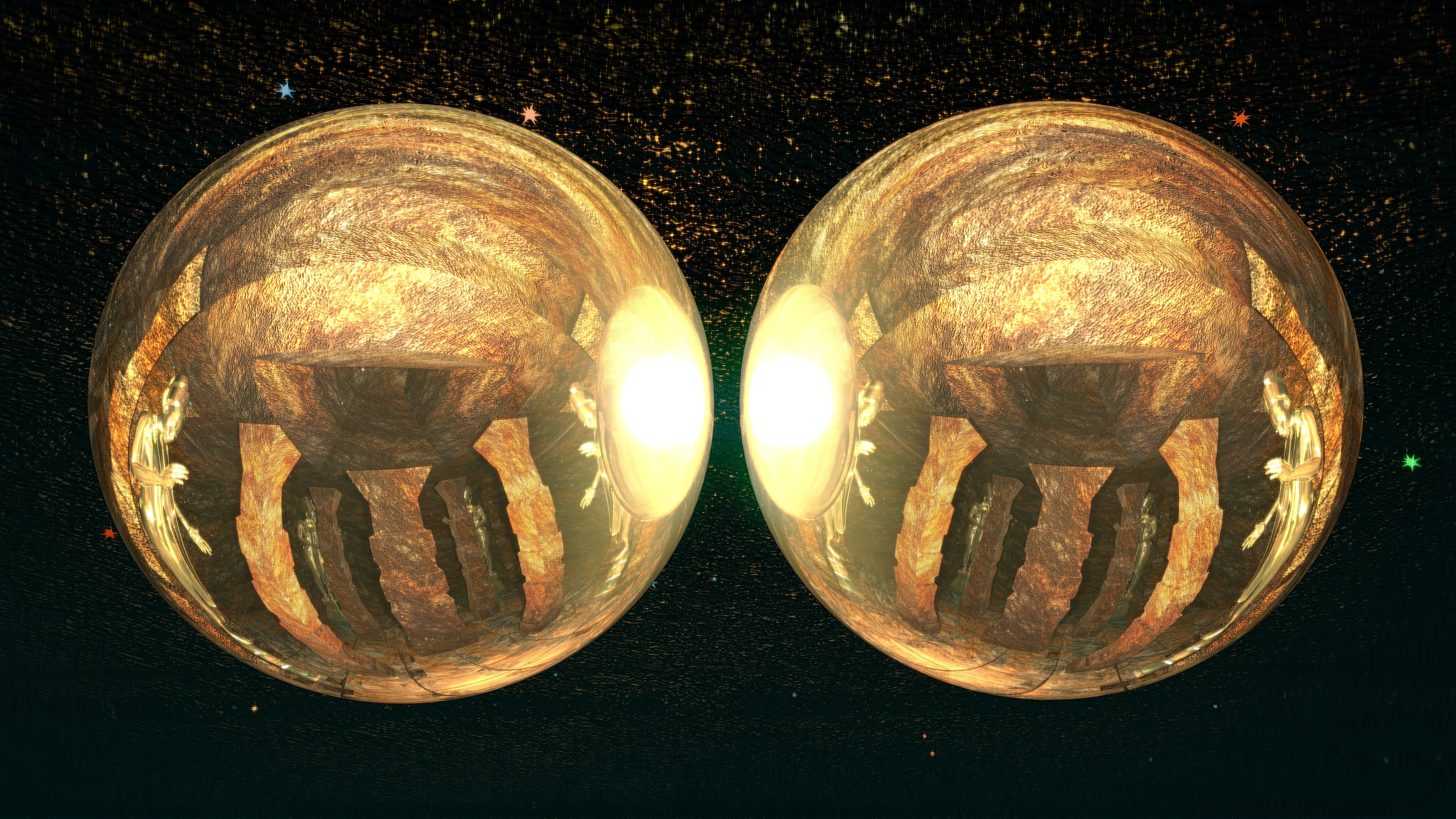 intuitive, blender3d, spheres, megalith, scifi, surrealism, fantasy, 8K, blender render, HD Wallpaper