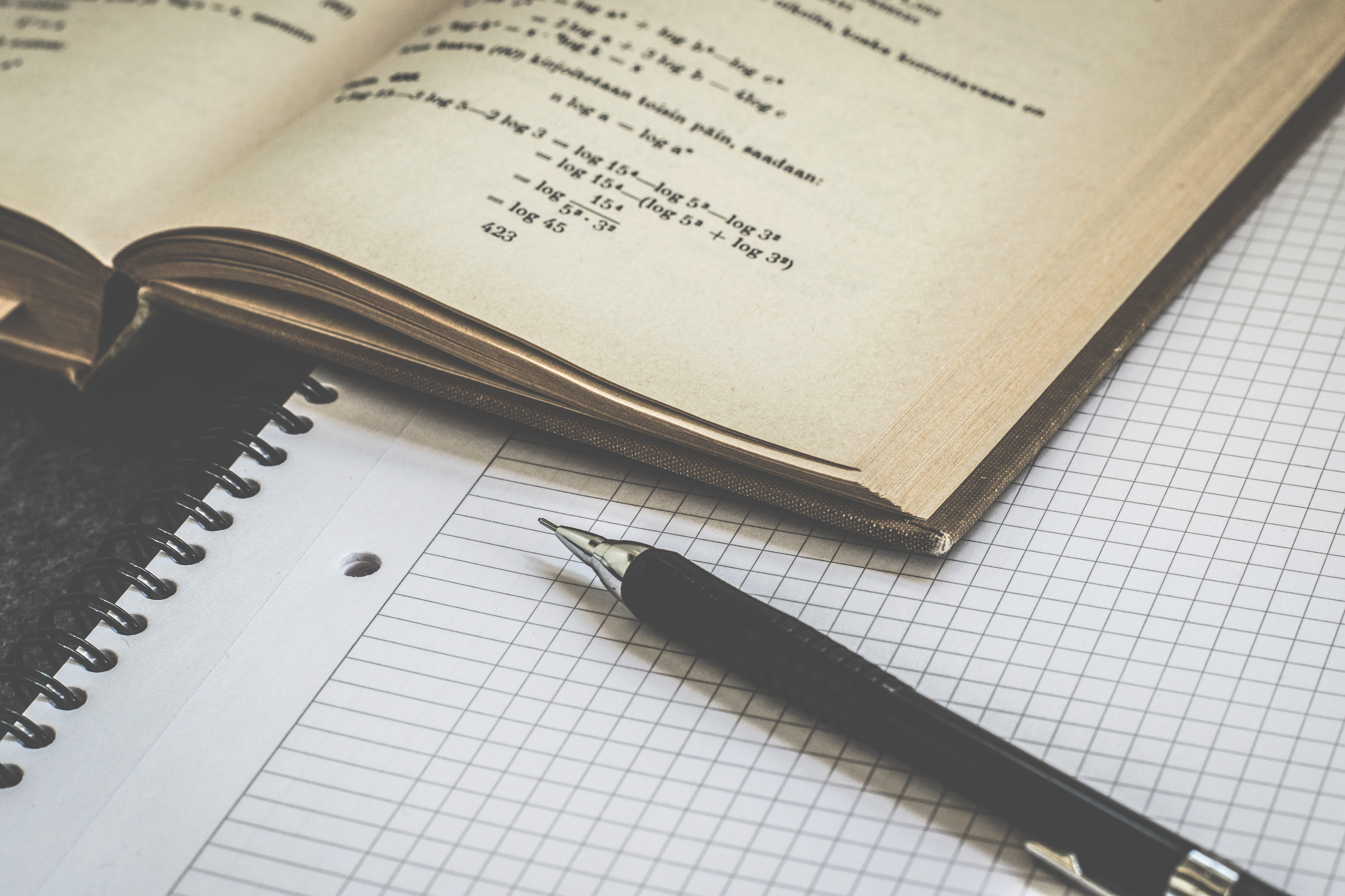 small group of objects, graphing paper, close-up, studying, indoors, mathematics, note pad, education, writing instrument, learning, handwriting, book, HD Wallpaper