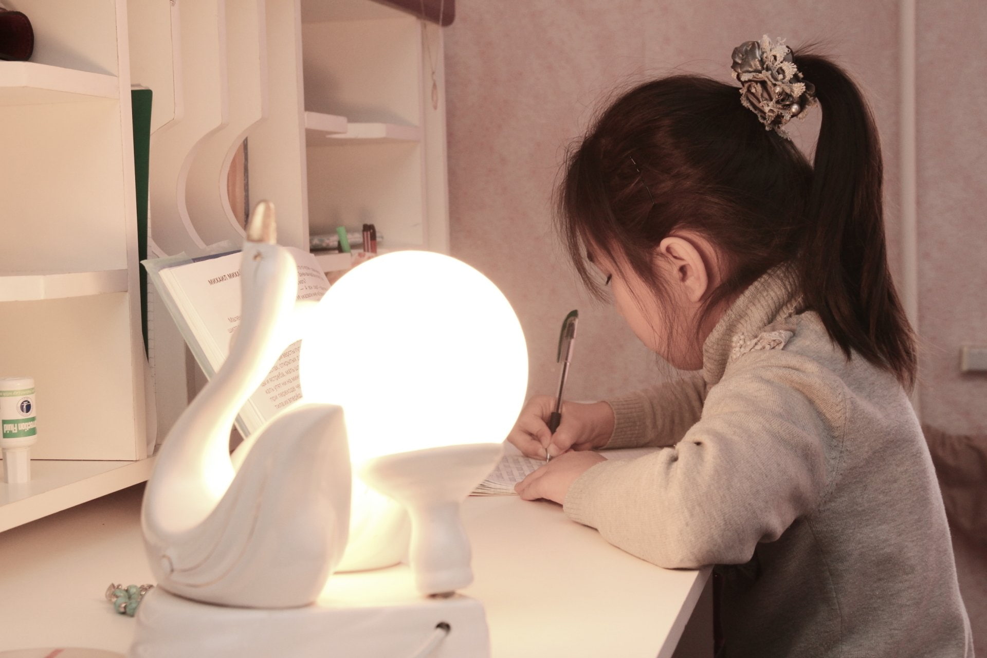 Photography, Child, Ponytail, Cute, Homework, Girl, 1080P, HD Wallpaper