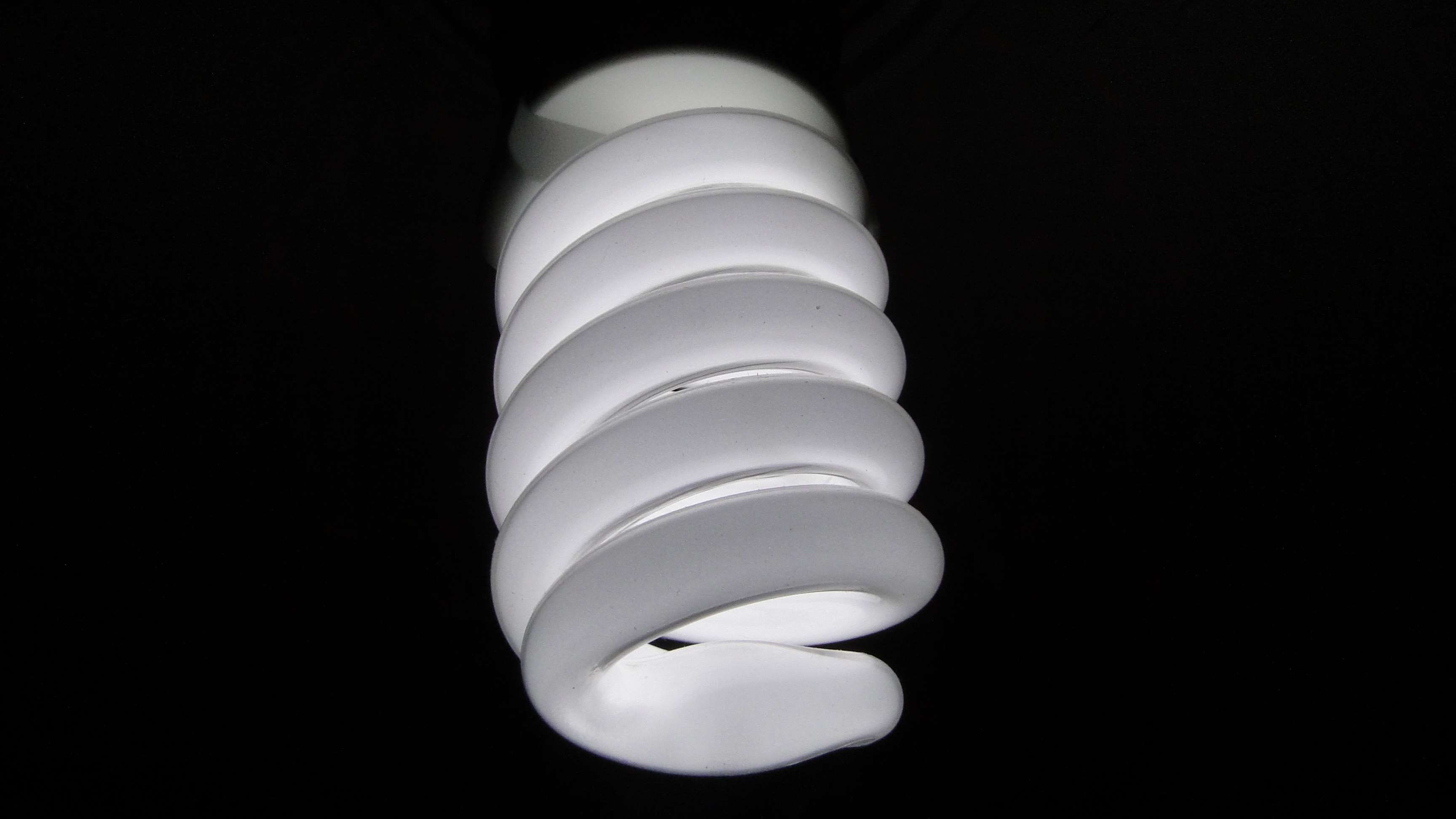 spiral, energy efficient, light bulb, white color, fluorescent light, glowing, lighting equipment, bright, fluorescent, electrical equipment, environmental conservation, HD Wallpaper
