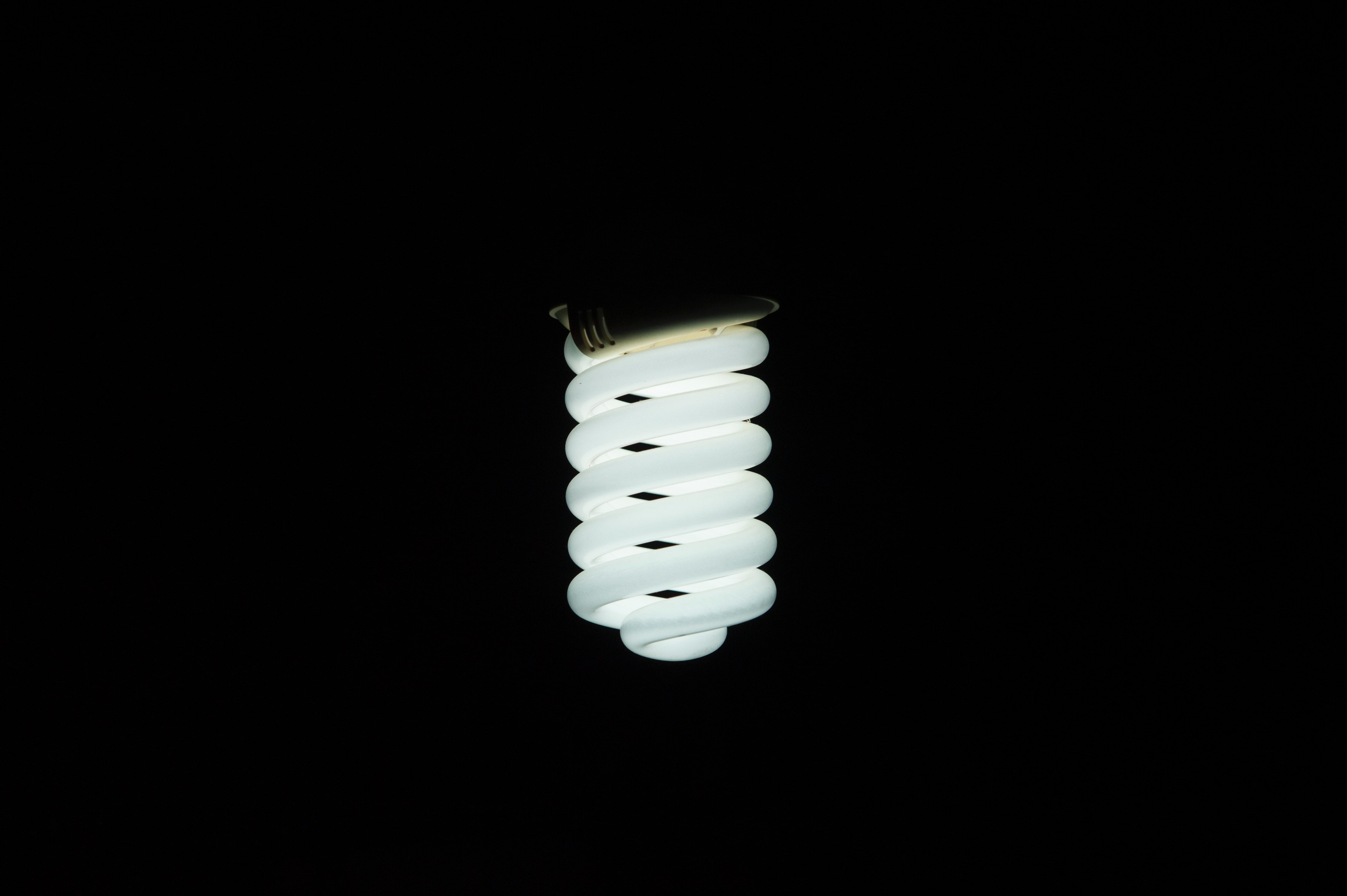 energy efficient, lighting equipment, spiral lamp, white color, fluorescent light, Others, electric lamp, illuminated, electrical component, white, technology, HD Wallpaper