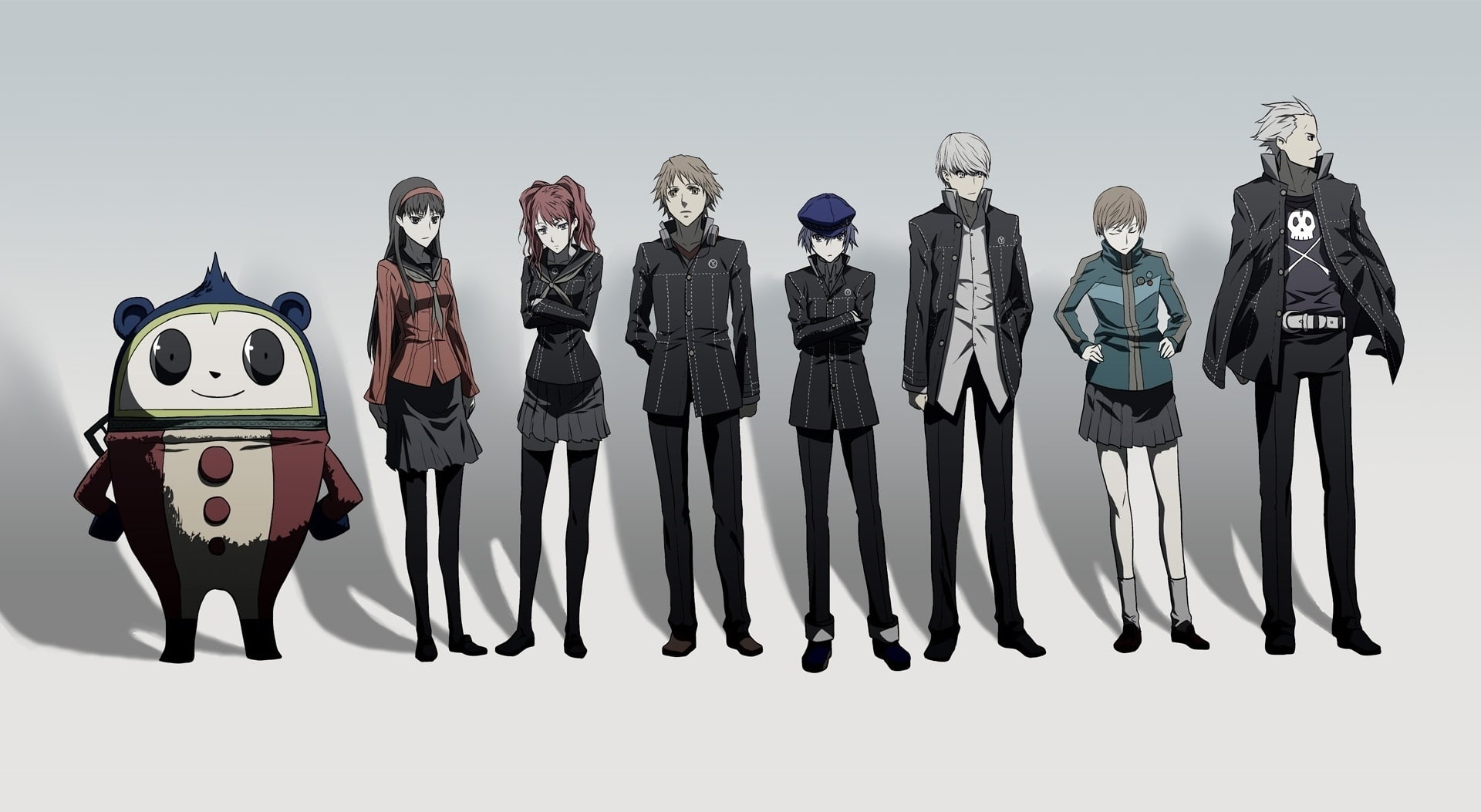 well-dressed, indoors, wallpaepr, business, men, Games, anime, Persona, digital composite, white background, Parody, human representation, side by side, HD Wallpaper