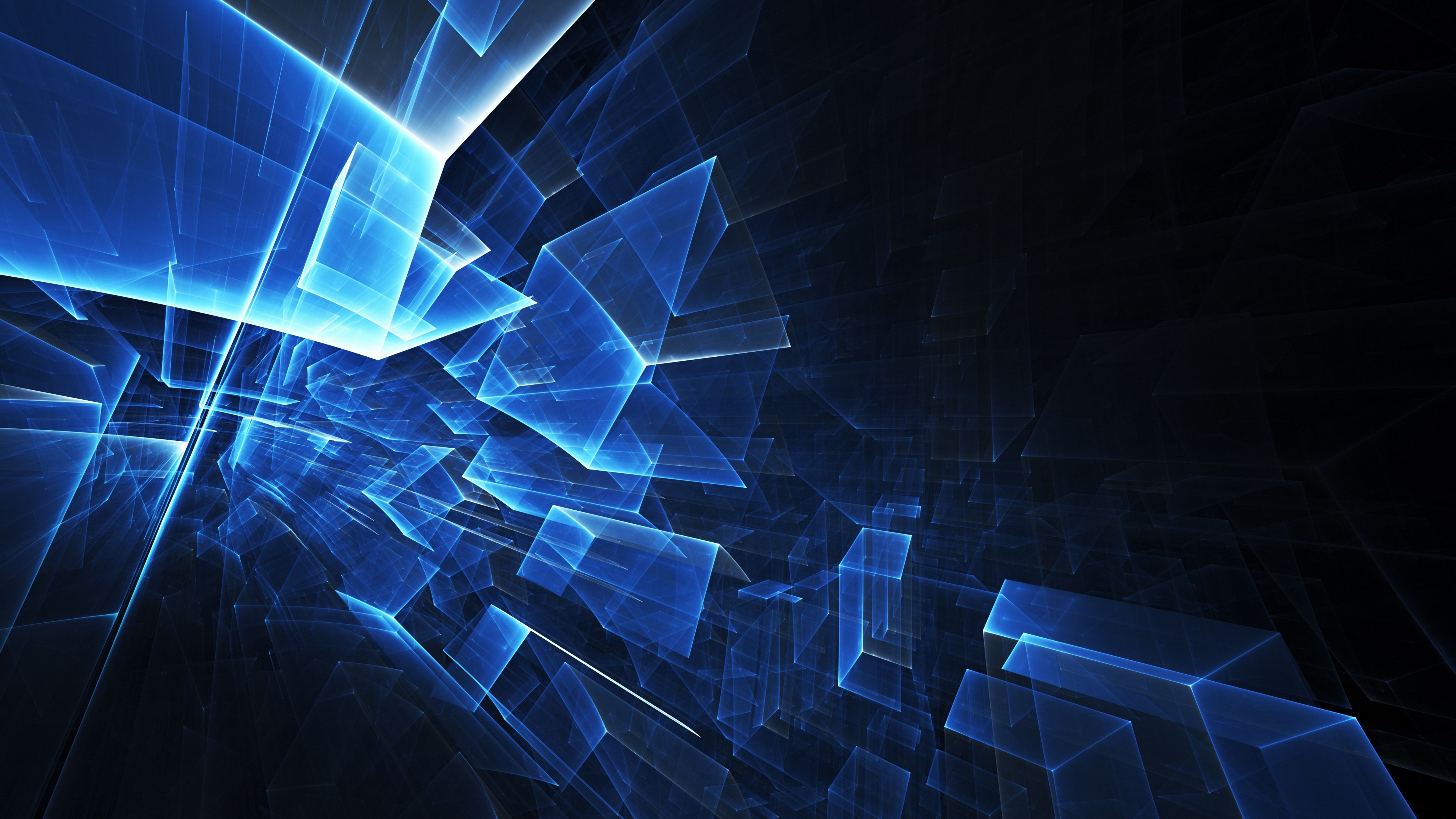 blue, green, background, 3d, cube, 8k, orange, 4k, polygon, 8K, 5k, HD Wallpaper
