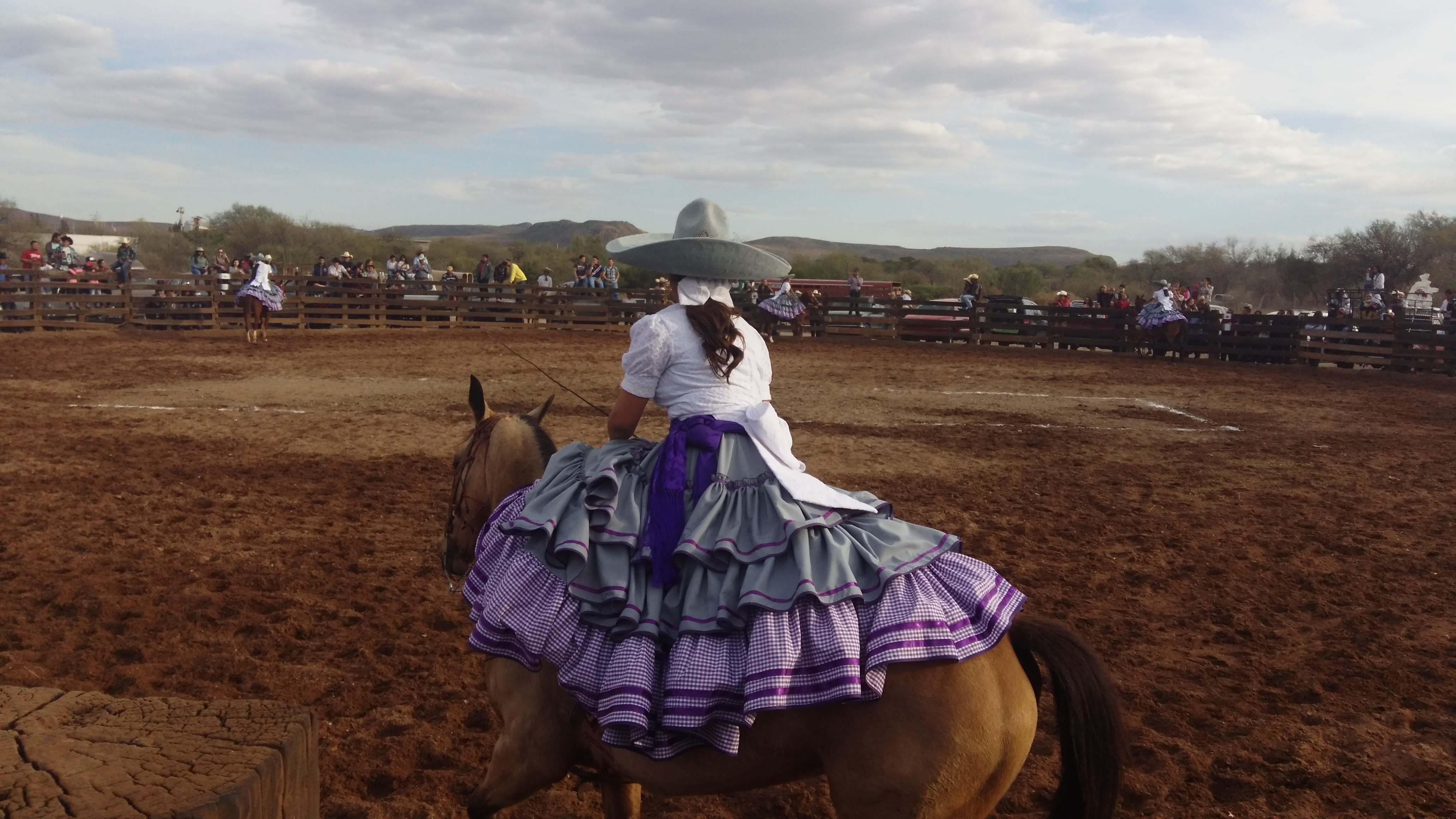 tradition, women, mexican, men, crowd, day, leisure activity, cloud - sky, sky, land, charros, outdoors, incidental people, rear view, real people, hat, HD Wallpaper
