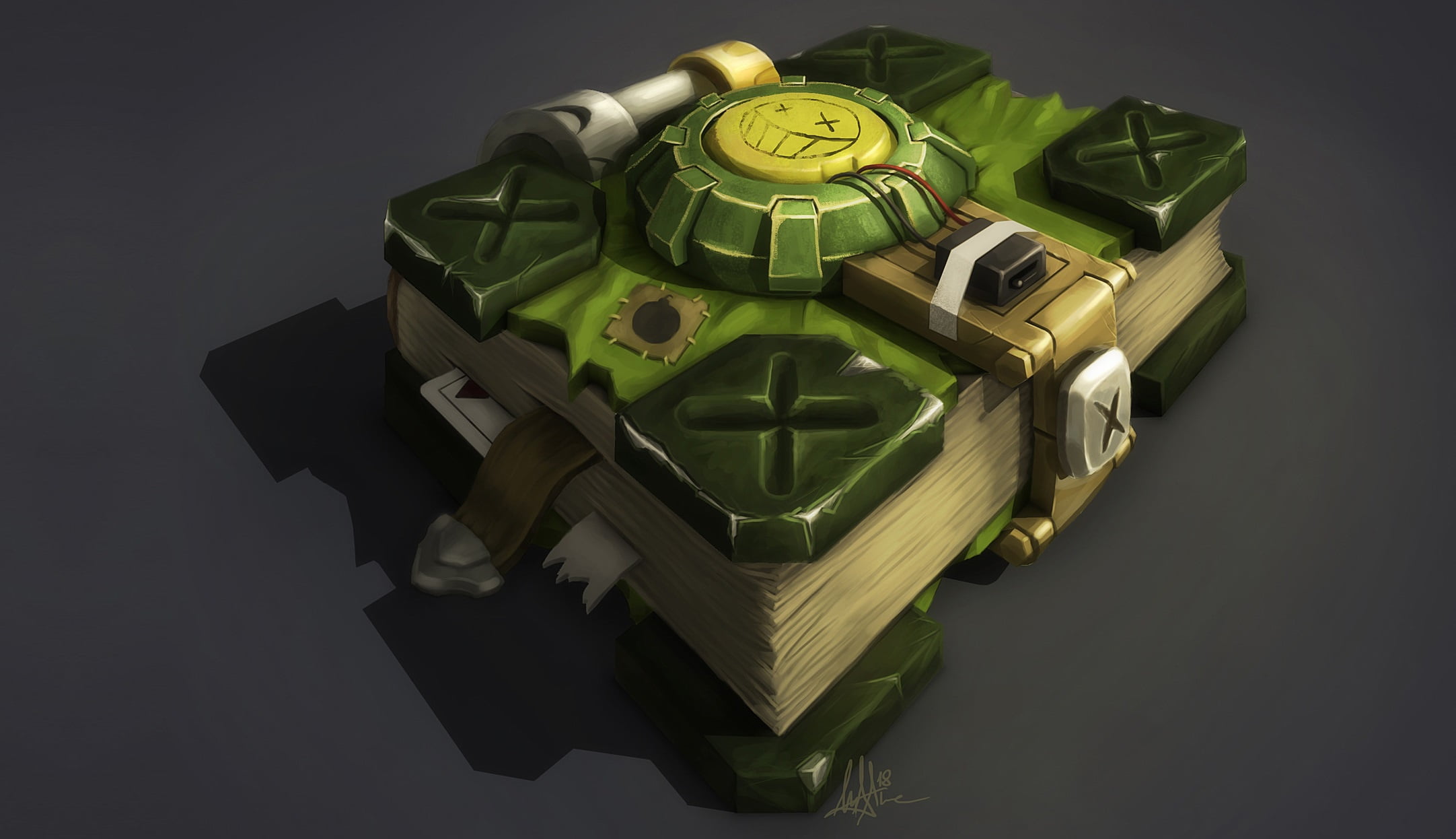 the game, Junkrat book, Bob Wegbuhi, TIC, art, 1080P, book, HD Wallpaper