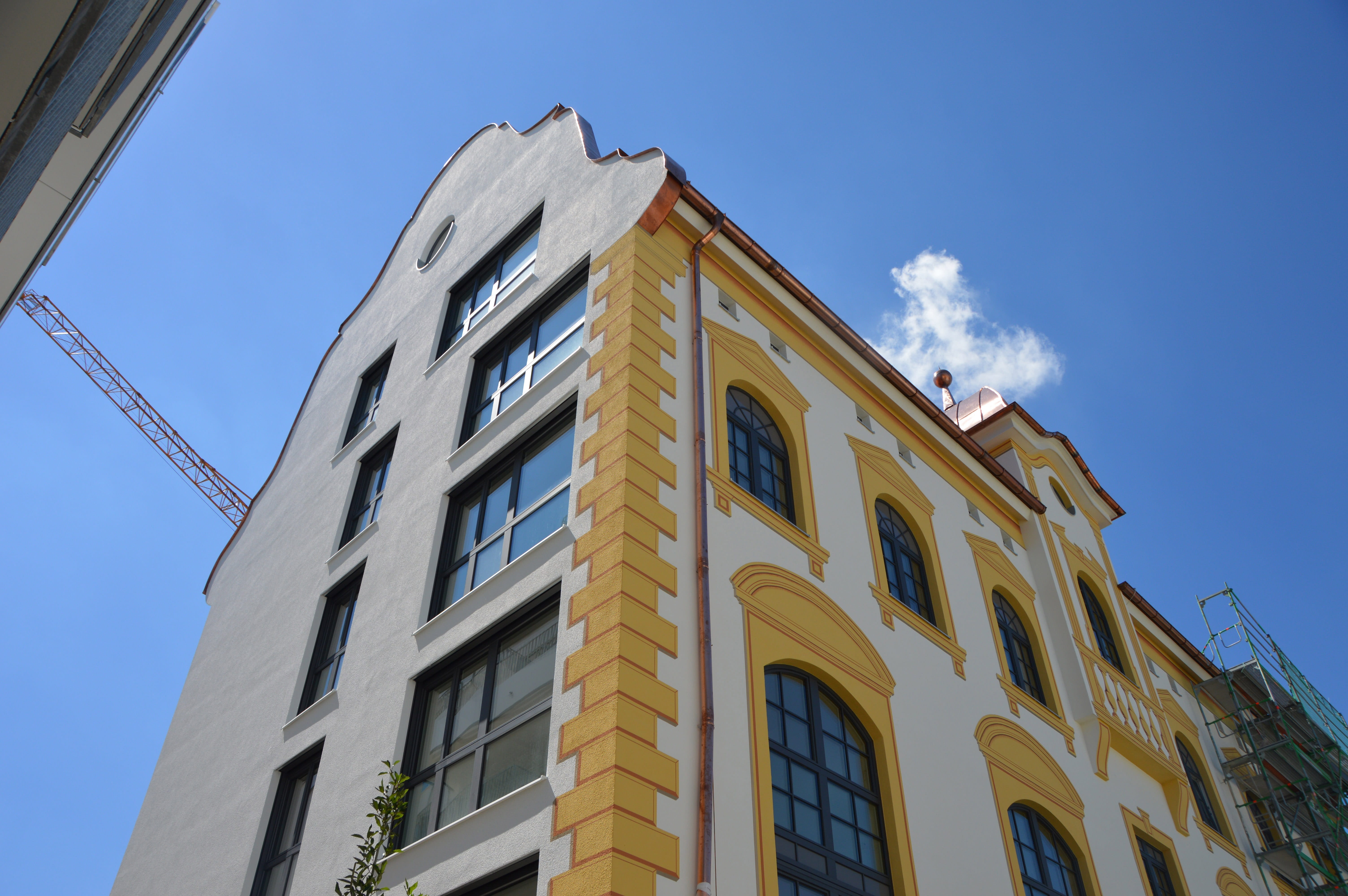 day, residential district, cloud, luxury, built structure, no people, Kempten, urban planning, balcony, low angle view, clear sky, city, mirroring, live and work, HD Wallpaper
