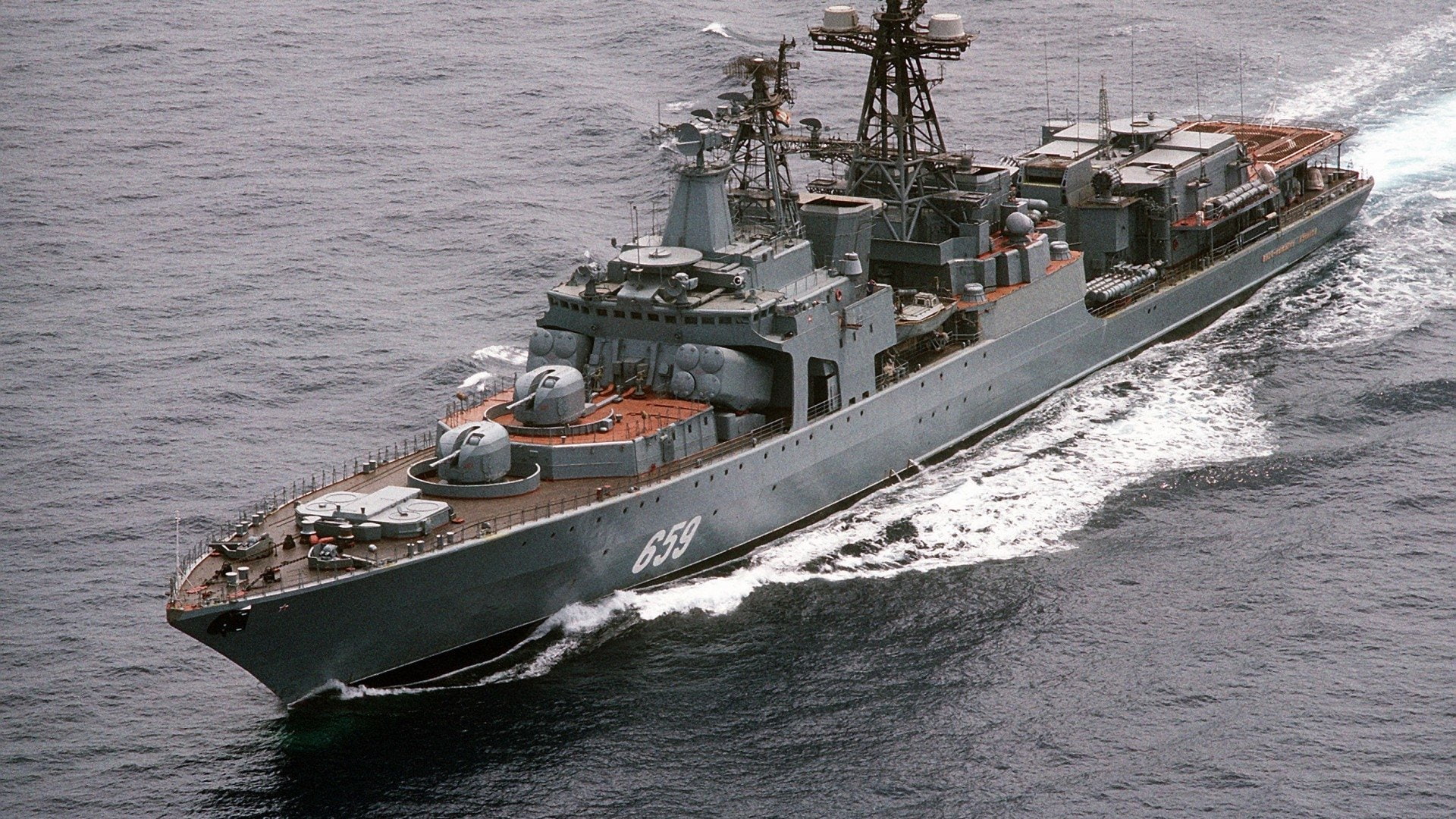 Russian destroyer Vice-Admiral Kulakov, Russian Navy, Warships, Warship, 1080P, Destroyer, HD Wallpaper
