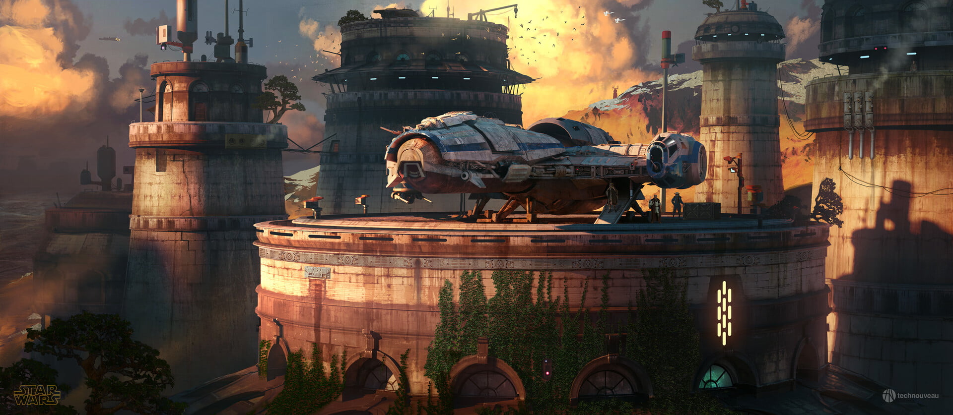 ArtStation, Star Wars, Rasmus Poulsen, Star Wars Ships, vehicle, 1080P, Corellian Tanker, science fiction, spaceship, digital art, HD Wallpaper