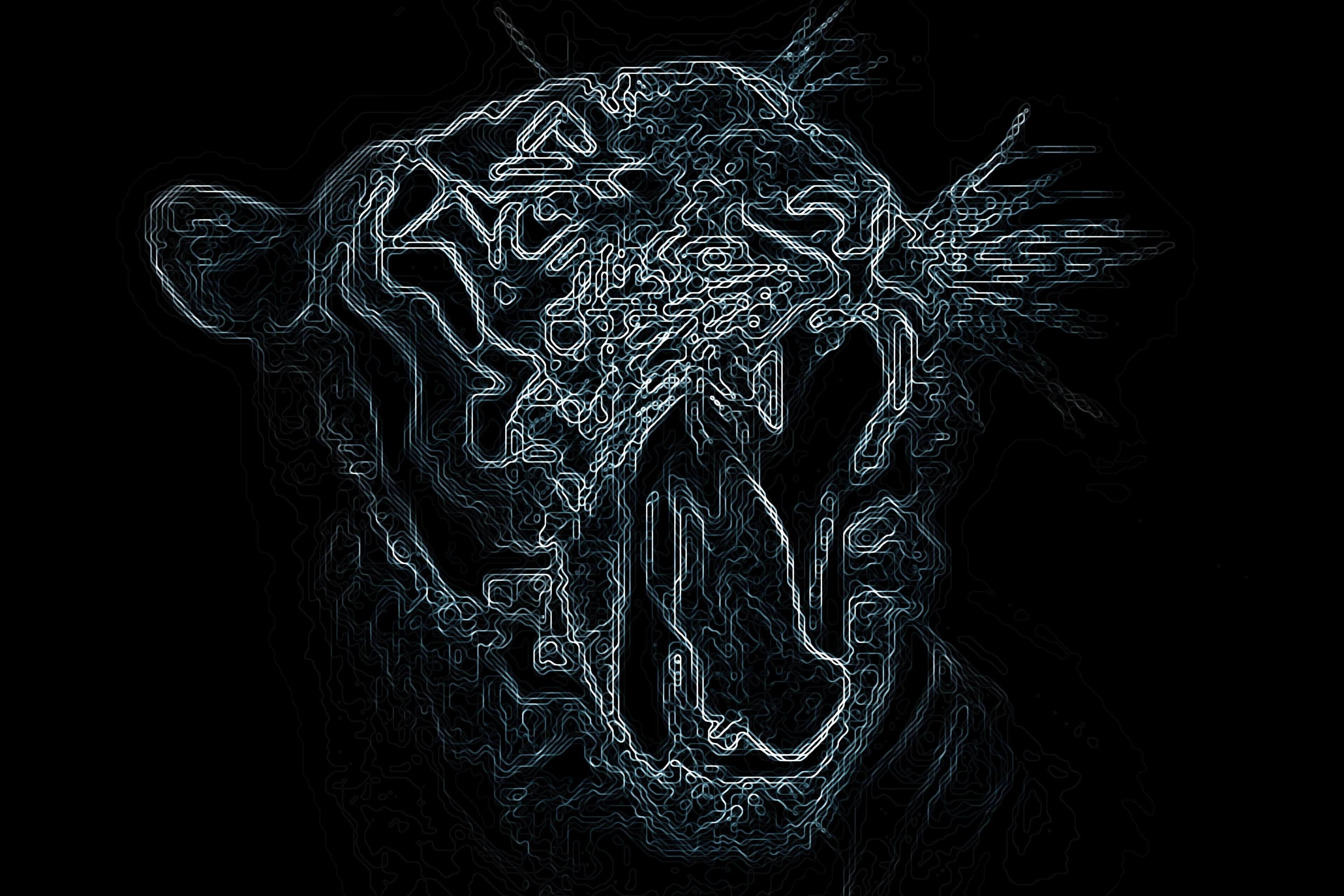 dark, horror, body part, fantasy, studio shot, indoors, pattern, art and craft, art, futuristic, tiger, design, cut out, creativity, artistic, people, representation, HD Wallpaper