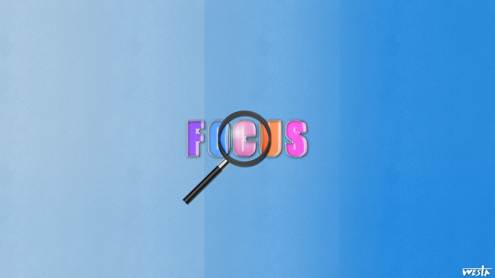 1080P, focus, blue, magnifying, background, blue background, glass, magnifying glass, HD Wallpaper
