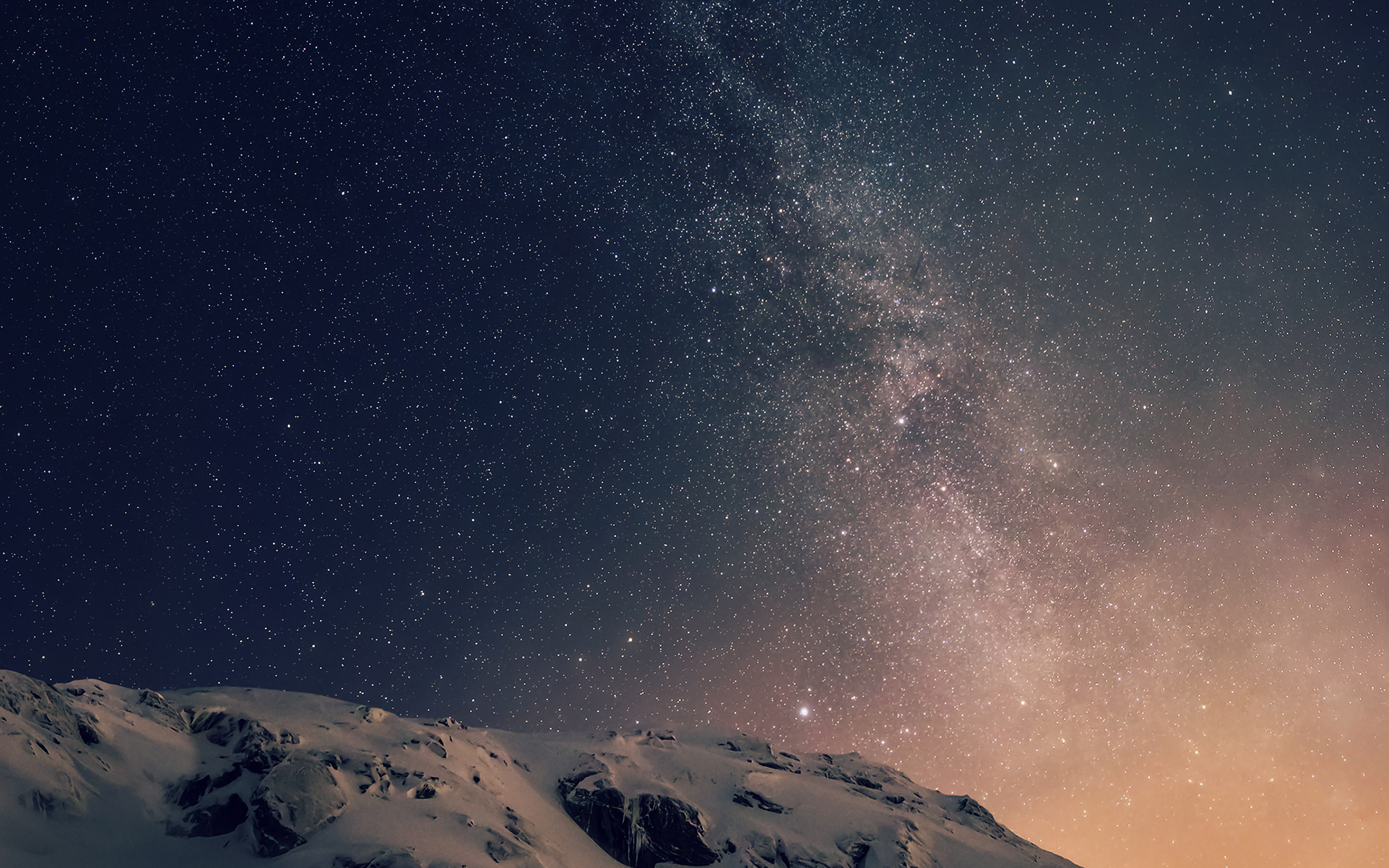 starry, night, apple, plus, iphone6, dark, official, 4K, ios8, HD Wallpaper