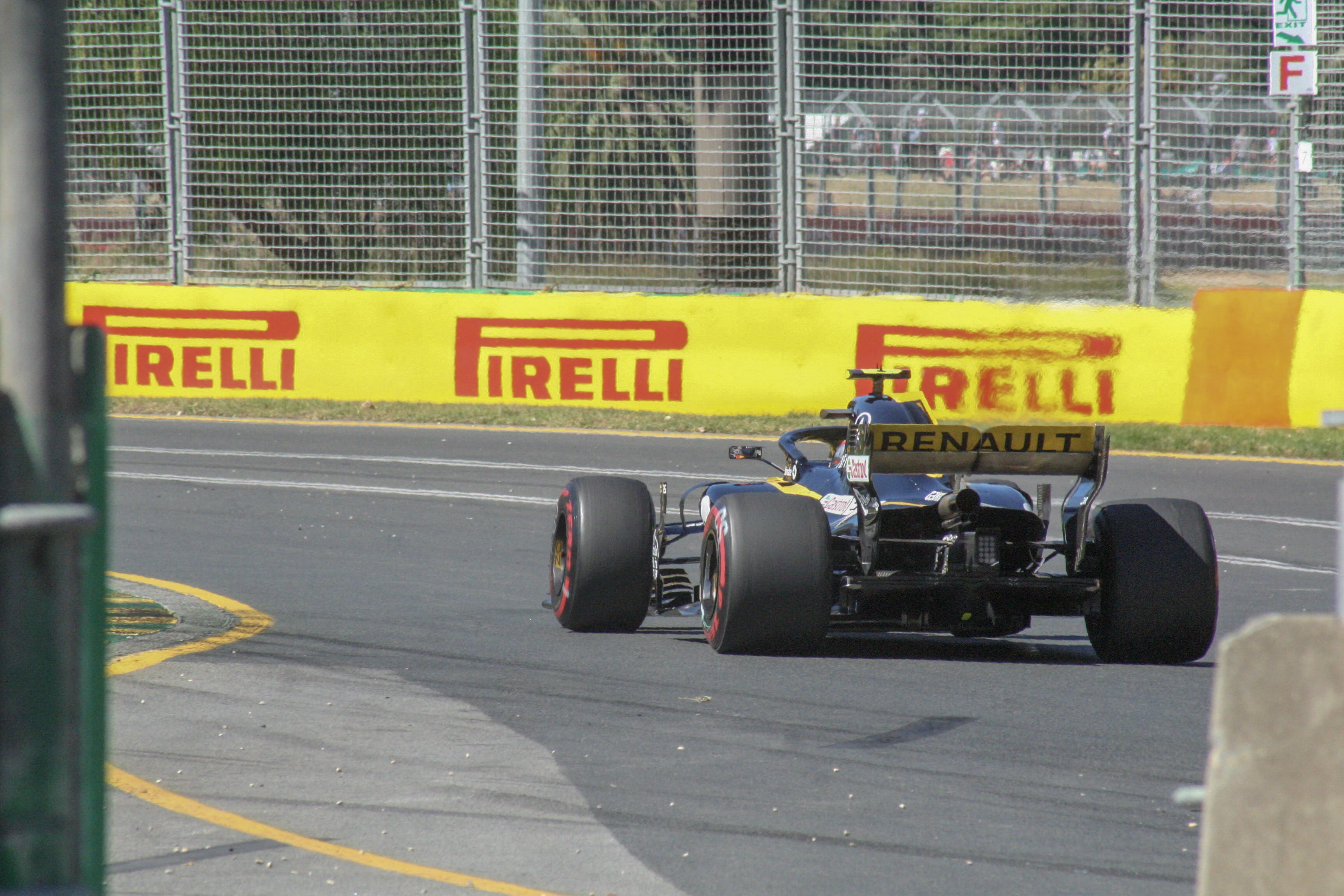 communication, auto racing, renault, racing, transportation, road, yellow, motor racing track, safety, team, security, sports race, f1, albert park, formula, HD Wallpaper