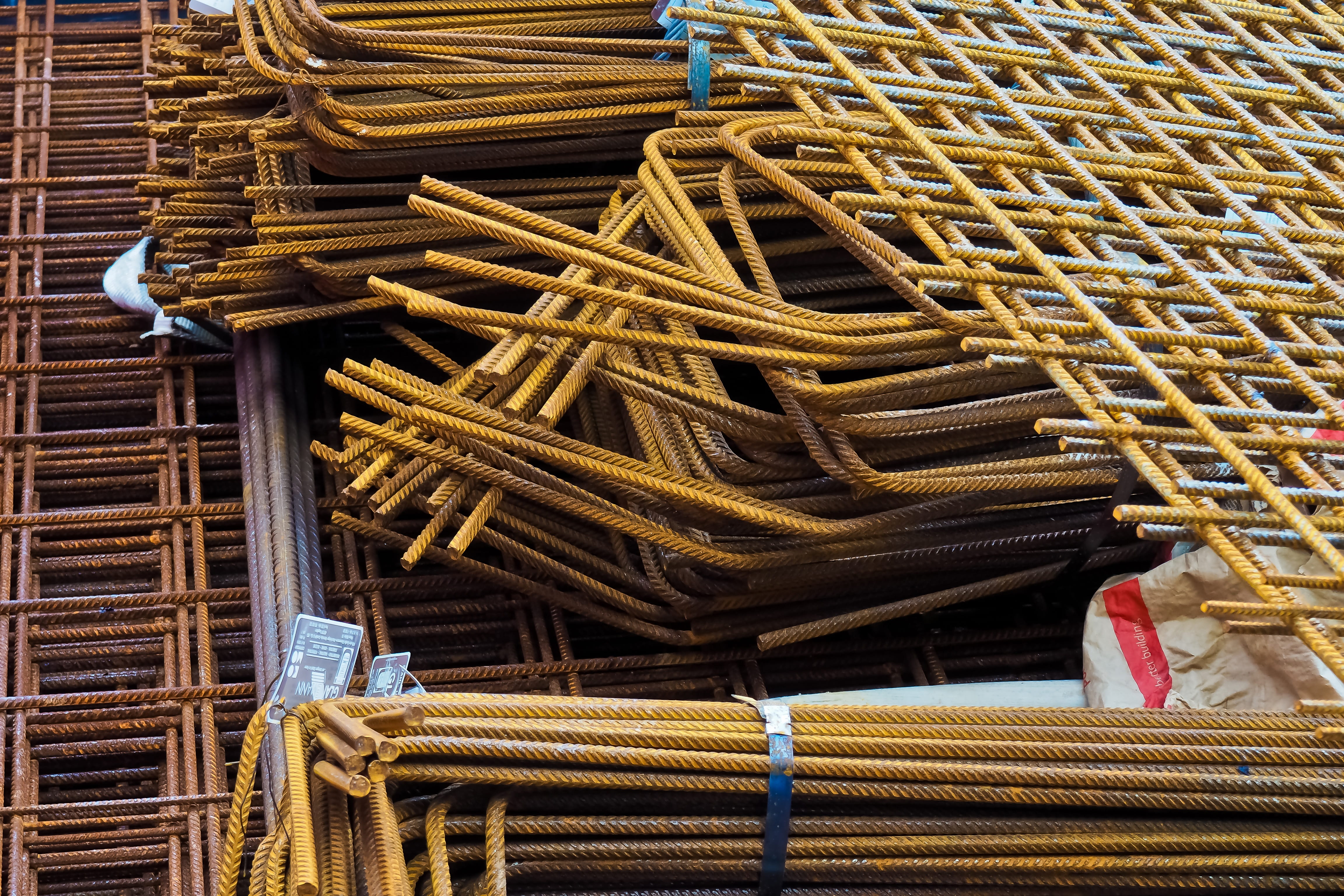 site, basket, abundance, no people, iron rods, construction industry, large group of objects, housebuilding, rod, container, outdoors, construction site, HD Wallpaper