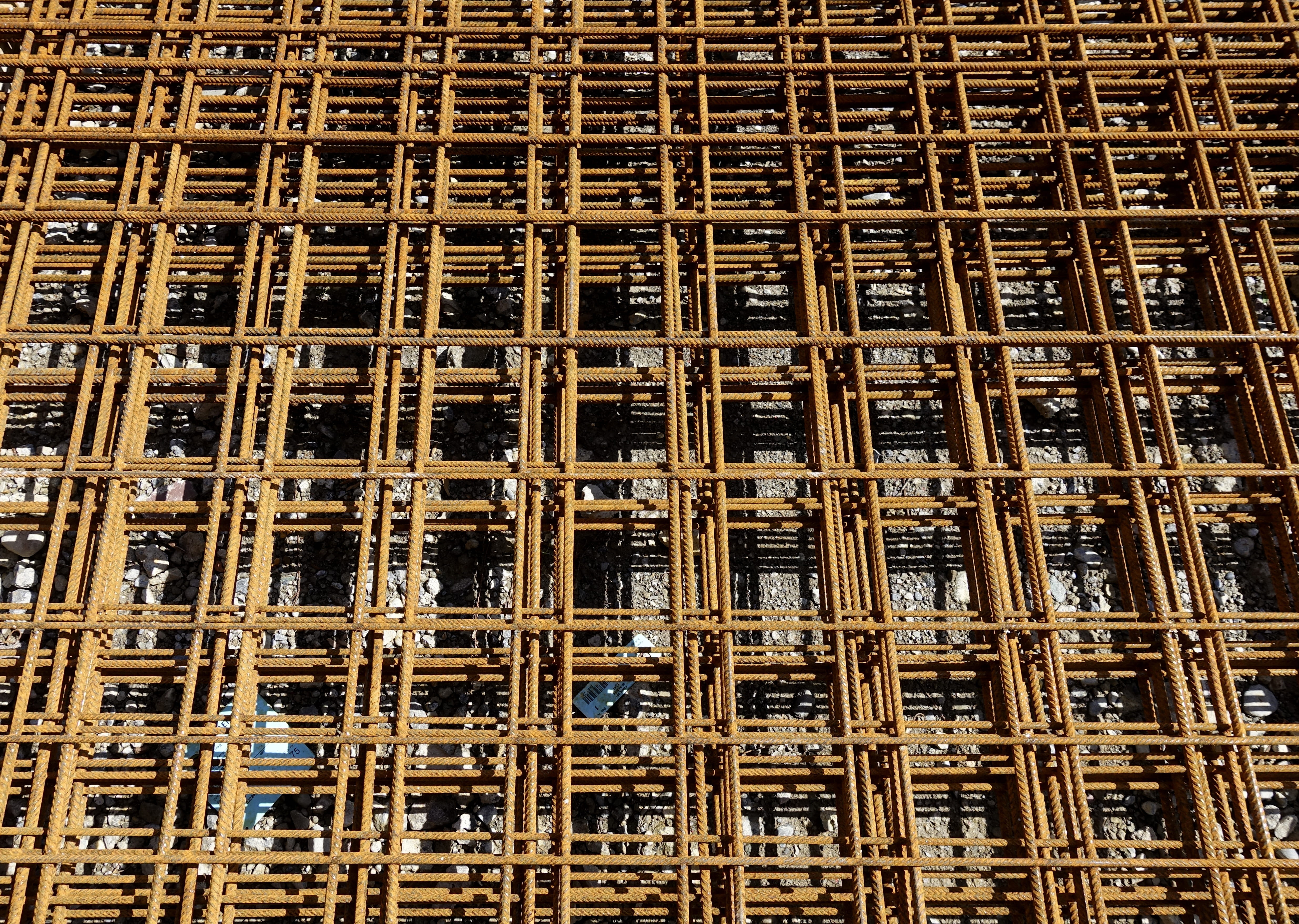 frame, new building, built structure, build, repetition, concrete wall, full frame, steel beams, building exterior, reinforcement, low angle view, construction material, HD Wallpaper