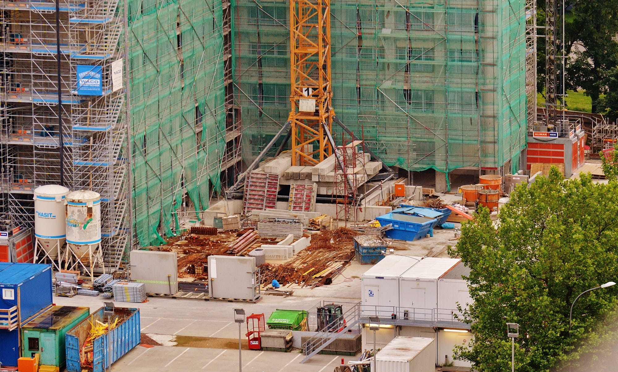 building exterior, office building exterior, construction work, 1080P, cityscape, residential district, modern, building, architecture, nature, no people, HD Wallpaper