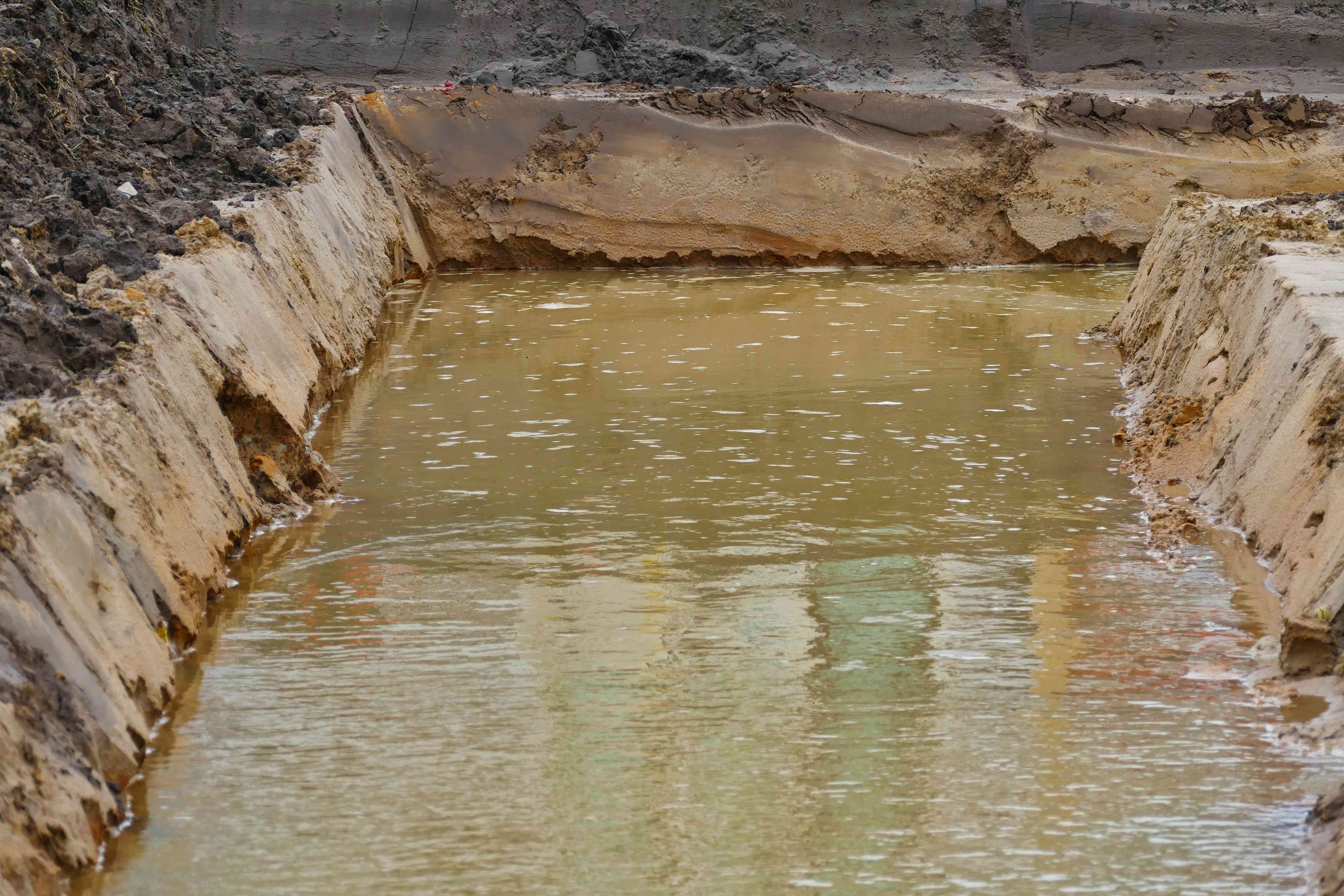 tranquil scene, construction site, day, water, geology, keller, hole, architecture, reflection, nature, build, site, tranquility, housebuilding, physical geography, HD Wallpaper