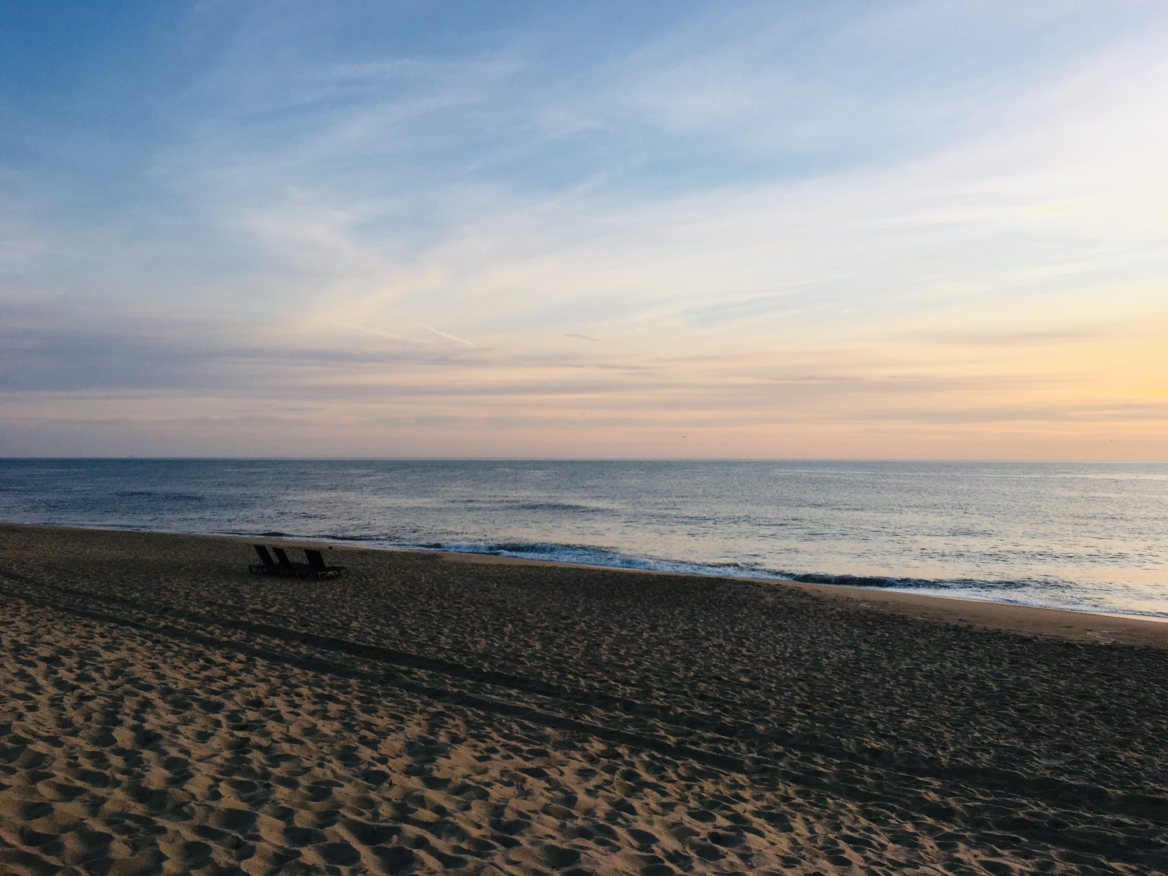 tranquility, nature, skin, horizon, sky, scenery, sunset, ocean, silhouette, 1701 s virginia dare trail, 4K, soil, beauty in nature, shoreline, sand, outdoors, HD Wallpaper