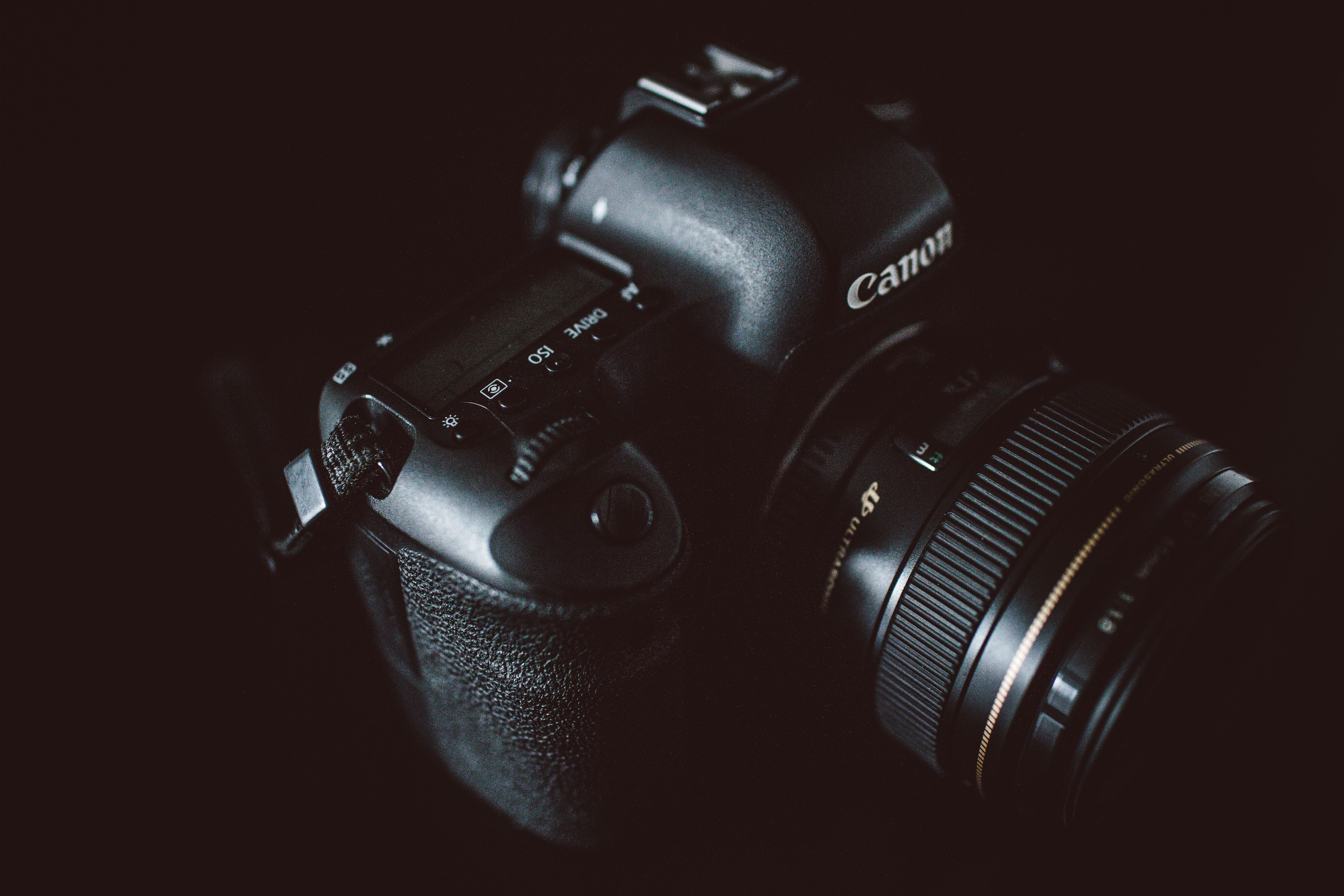 photography themes, black, lens - optical instrument, adapter, digital camera, camera, wheel, spoke, close-up, studio shot, single object, no people, black color, HD Wallpaper