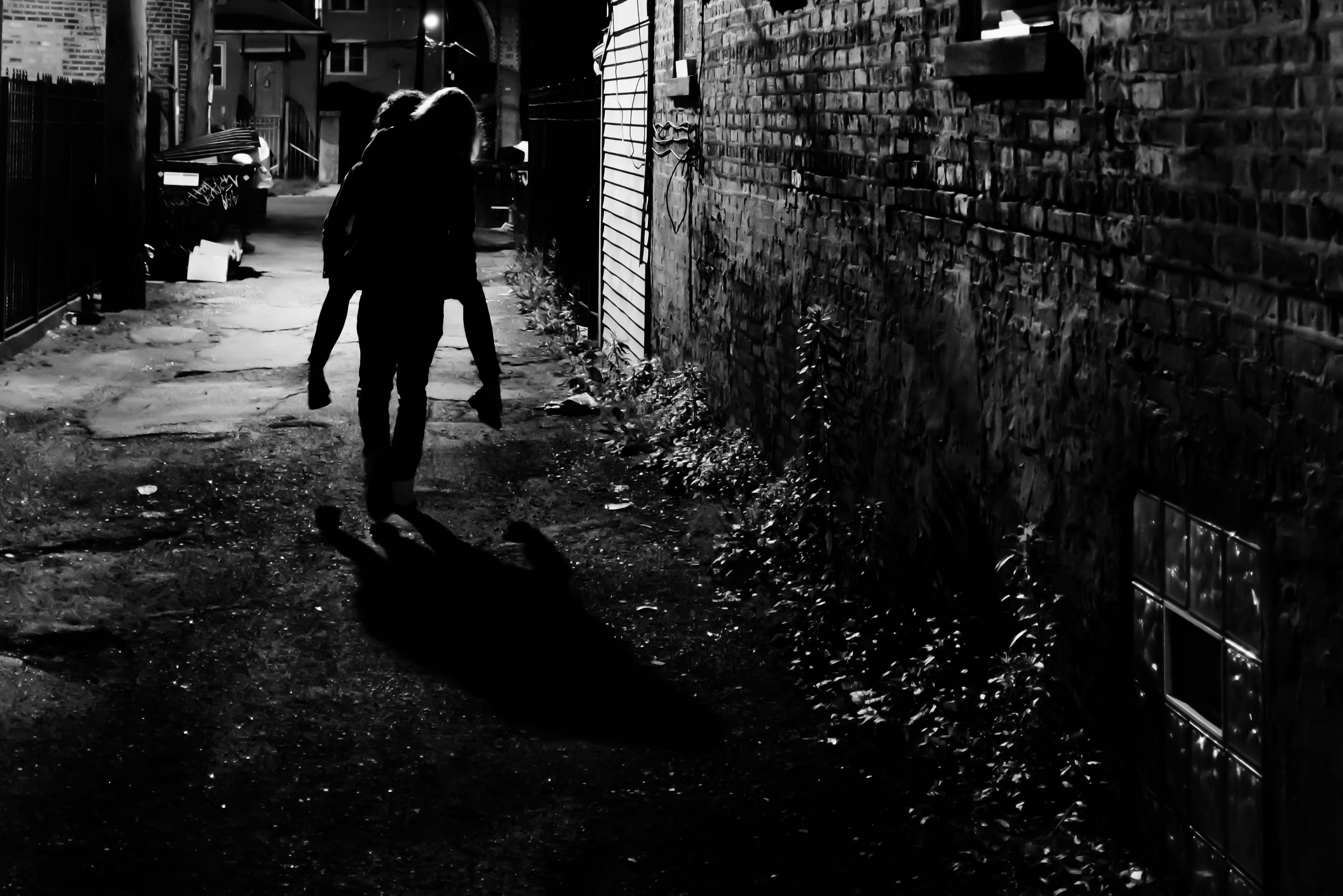 men, fujifilm, building, urban, the way forward, one person, lifestyles, monochrome, alley, wall - building feature, blackandwhite, rear view, x100f, street, HD Wallpaper