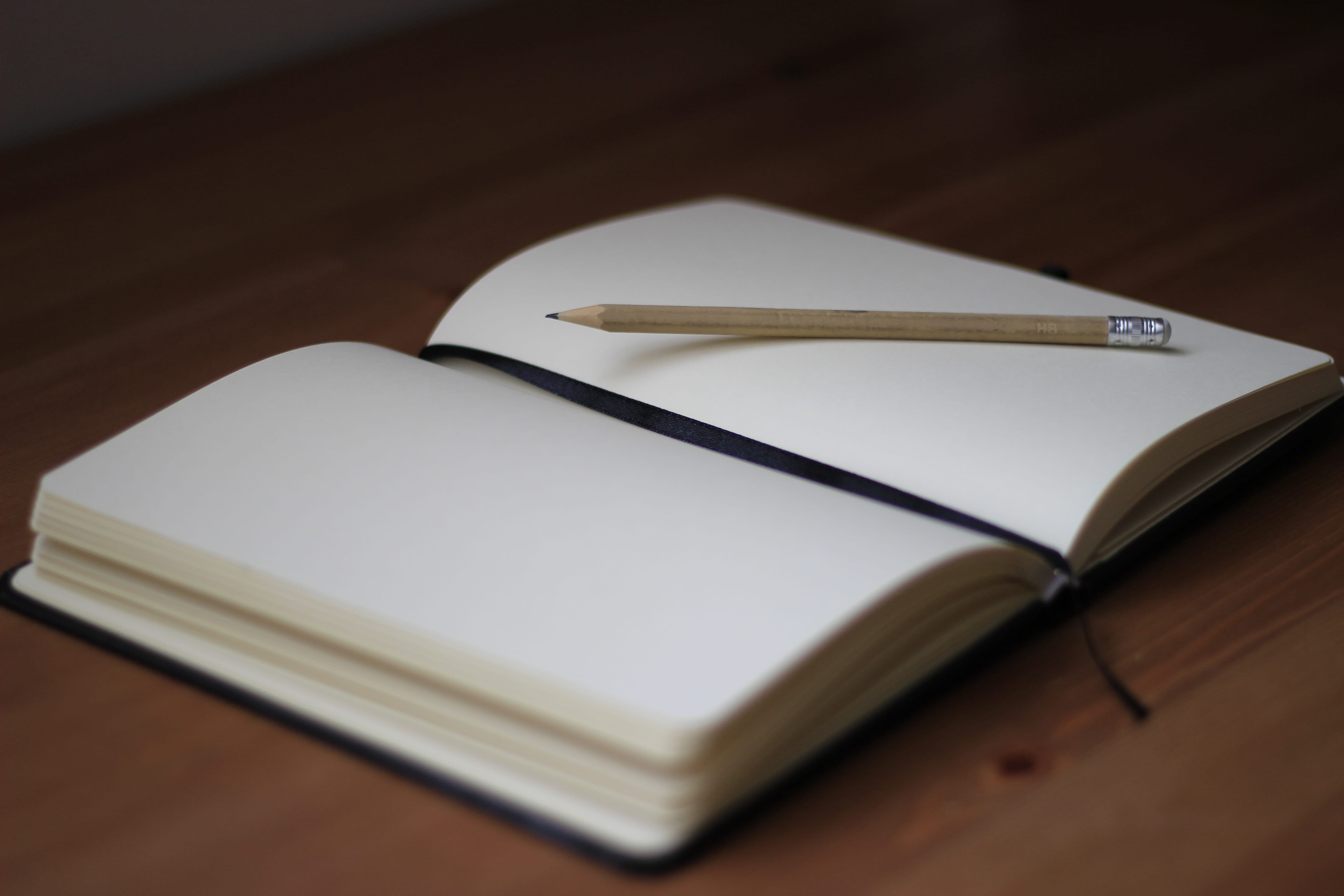 close-up, note pad, copy space, no people, page, setting, open, indoors, studio shot, notebook, colored background, creative, publication, 5K, education, HD Wallpaper
