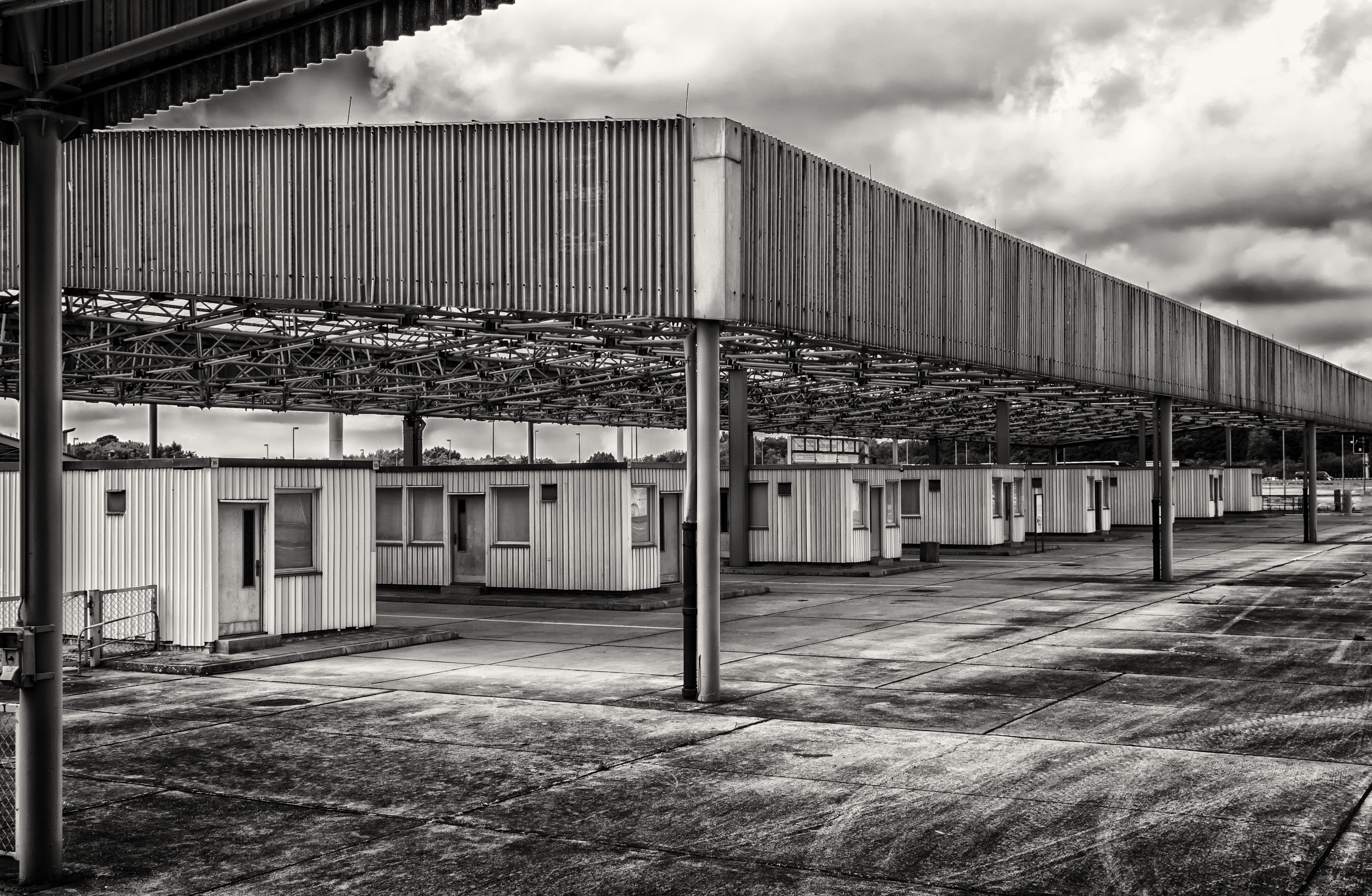 empty, building, architecture, east germany, factory, transition, memorial, exit, open, transportation, day, industry, entry, state border, west germany, HD Wallpaper