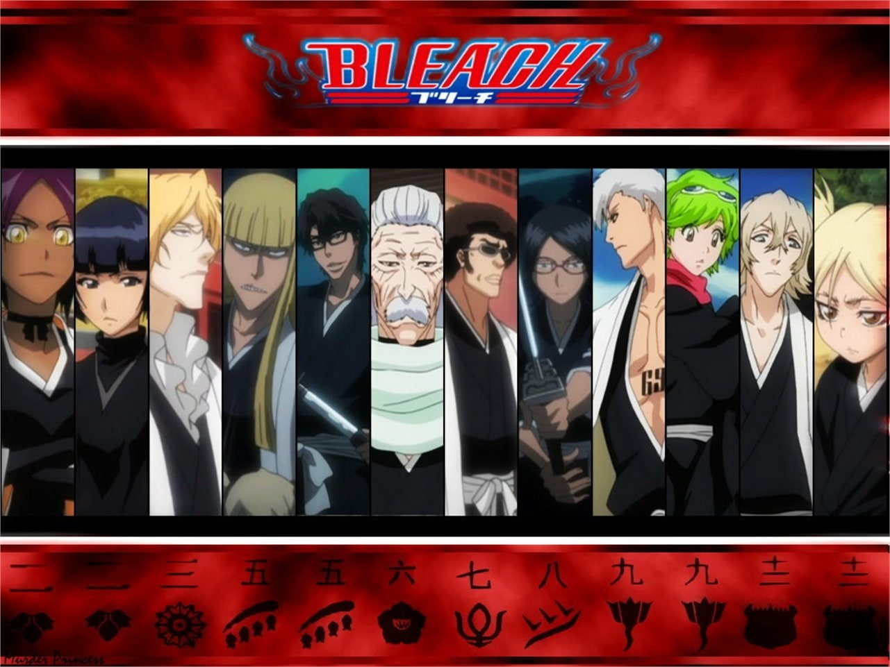 Sōsuke Aizen, Yoruichi Shihôin, Kisuke Urahara, Zennosuke Kurumadani, Hiyori Sarugaki, Shinji Hirako, Nanao Ise, 720P, Bleach, Ginrei Kuchiki, Soifon (Bleach), HD Wallpaper