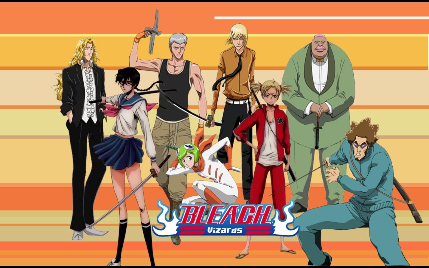 Shinji Hirako, Lisa Yadomaru, Rōjūrō Ōtoribashi, Mashiro Kuna, Bleach, Love Aikawa, 720P, Hachigen Ushoda, Kensei Muguruma, HD Wallpaper