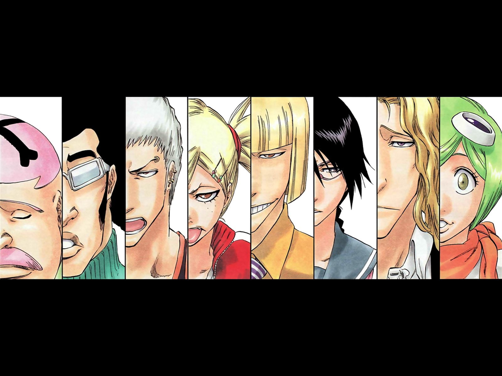 Kensei Muguruma, Hiyori Sarugaki, 720P, Shinji Hirako, Lisa Yadomaru, Hachigen Ushoda, Love Aikawa, Mashiro Kuna, Rōjūrō Ōtoribashi, Bleach, HD Wallpaper