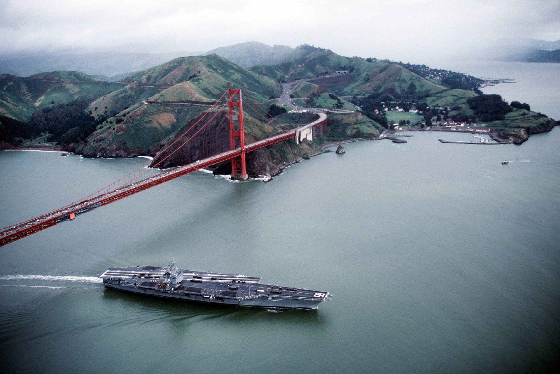 1080P, Warships, Aircraft Carrier, San Francisco, Bridge, USS Enterprise (CVN-65), Golden Gate, HD Wallpaper