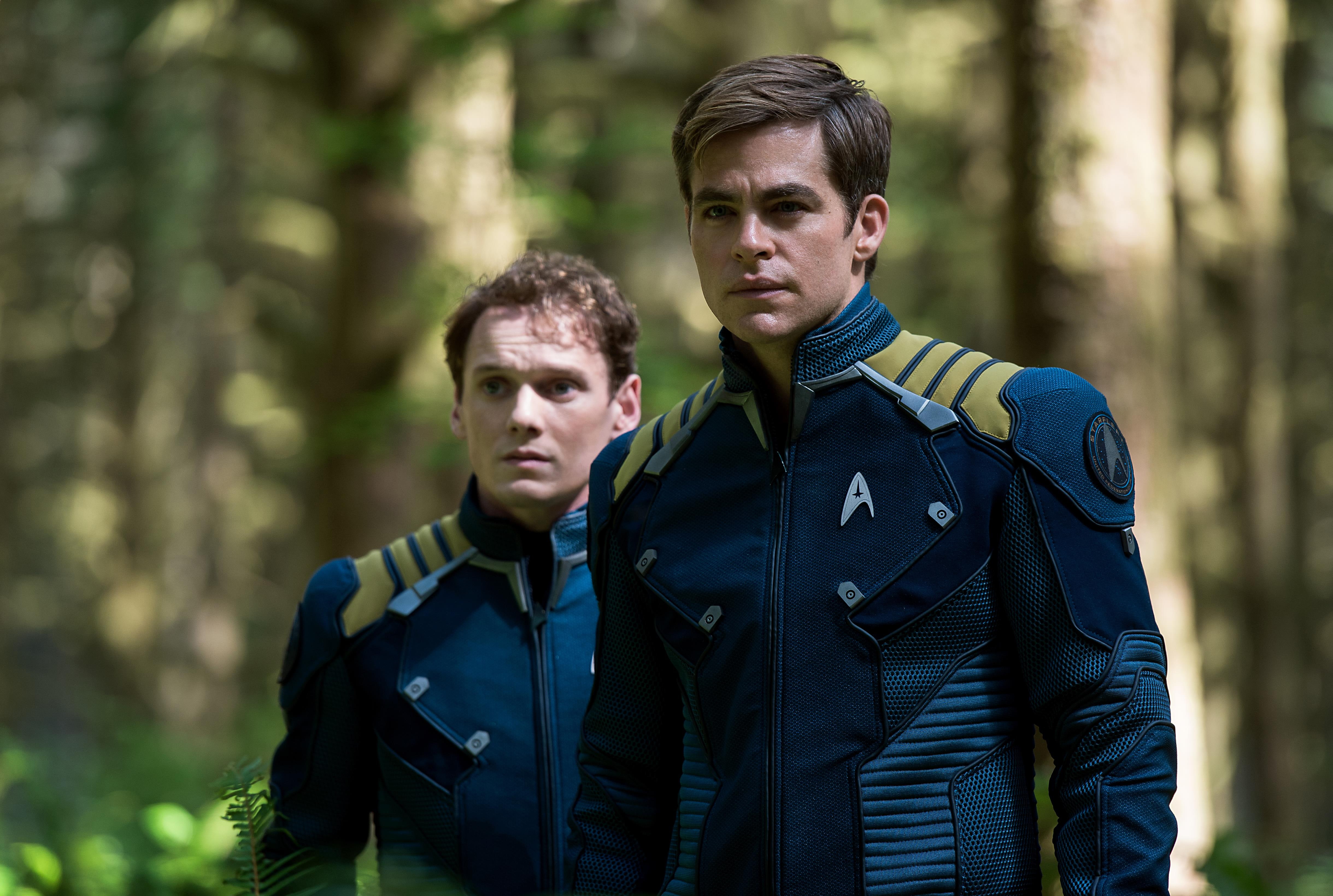 James T. Kirk, Chris Pine, Star Trek Beyond, Pavel Chekov, Movie, 4K, Anton Yelchin, HD Wallpaper