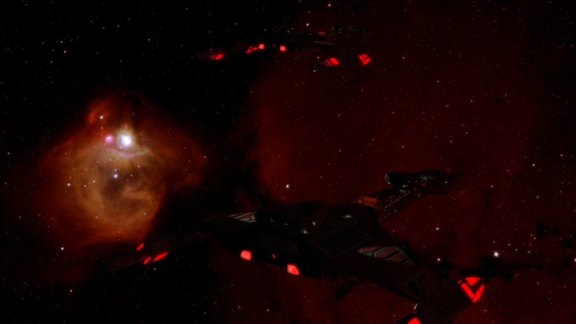 mystery, black background, technology, space exploration, outdoors, no people, red, nature, light - natural phenomenon, illuminated, star - space, Klingon, HD Wallpaper