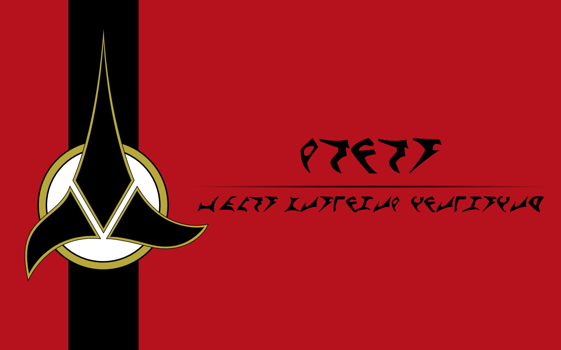1080P, Klingon, Vector Art, digital art, Star Trek, minimalism, HD Wallpaper