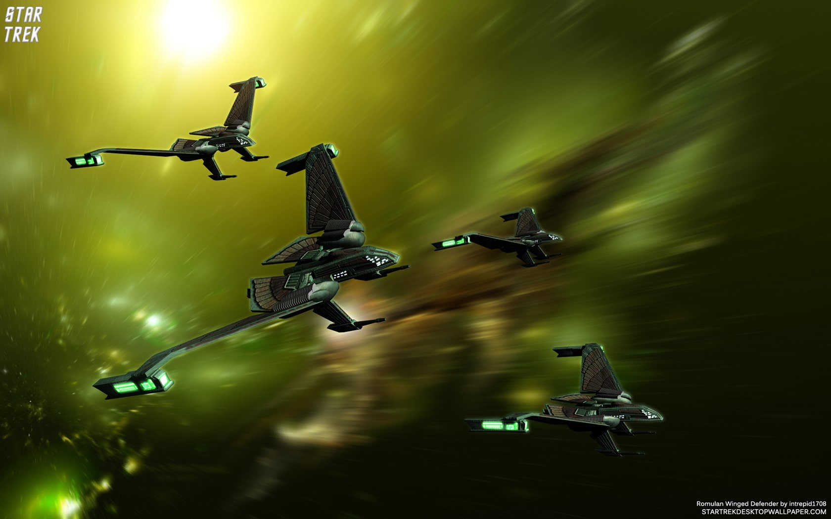 1680, free, trek, desktop, star, 720P, defender, winged, computer, romulan, HD Wallpaper