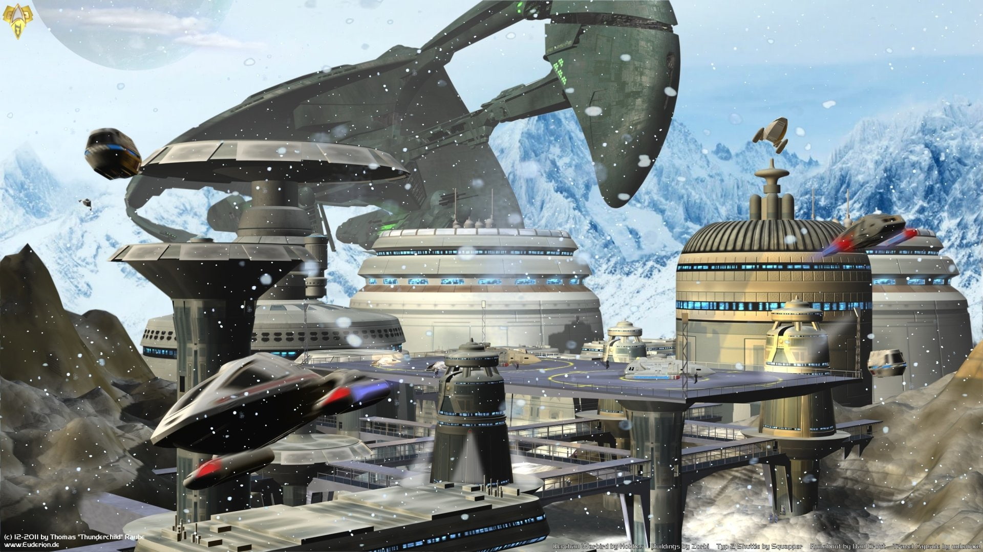 1080P, Shuttle, Snow, Sci Fi, Space, Star Trek, Romulan (Star Trek), HD Wallpaper