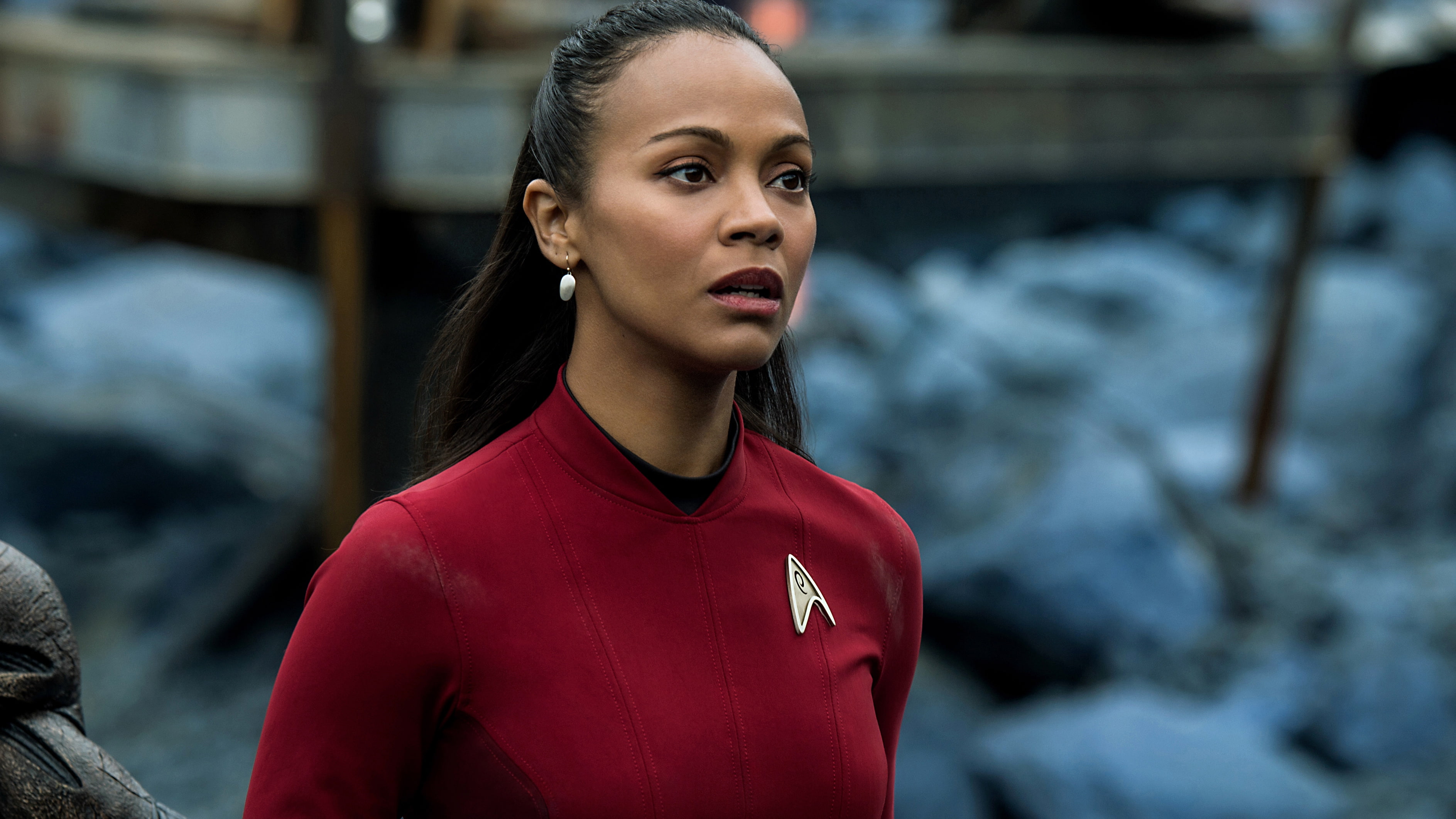 2K, Zoe Saldana, Uhura, Star Trek Beyond, HD Wallpaper