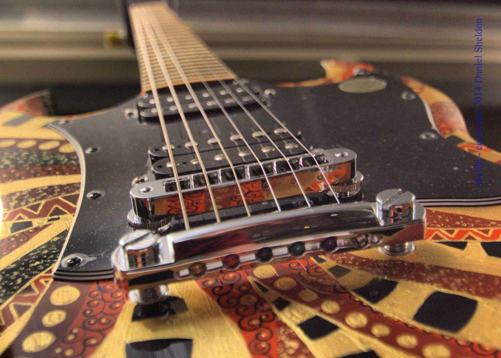 macro, art, guitar, reflection, 720P, music, electric, strings, fender, gibson, HD Wallpaper