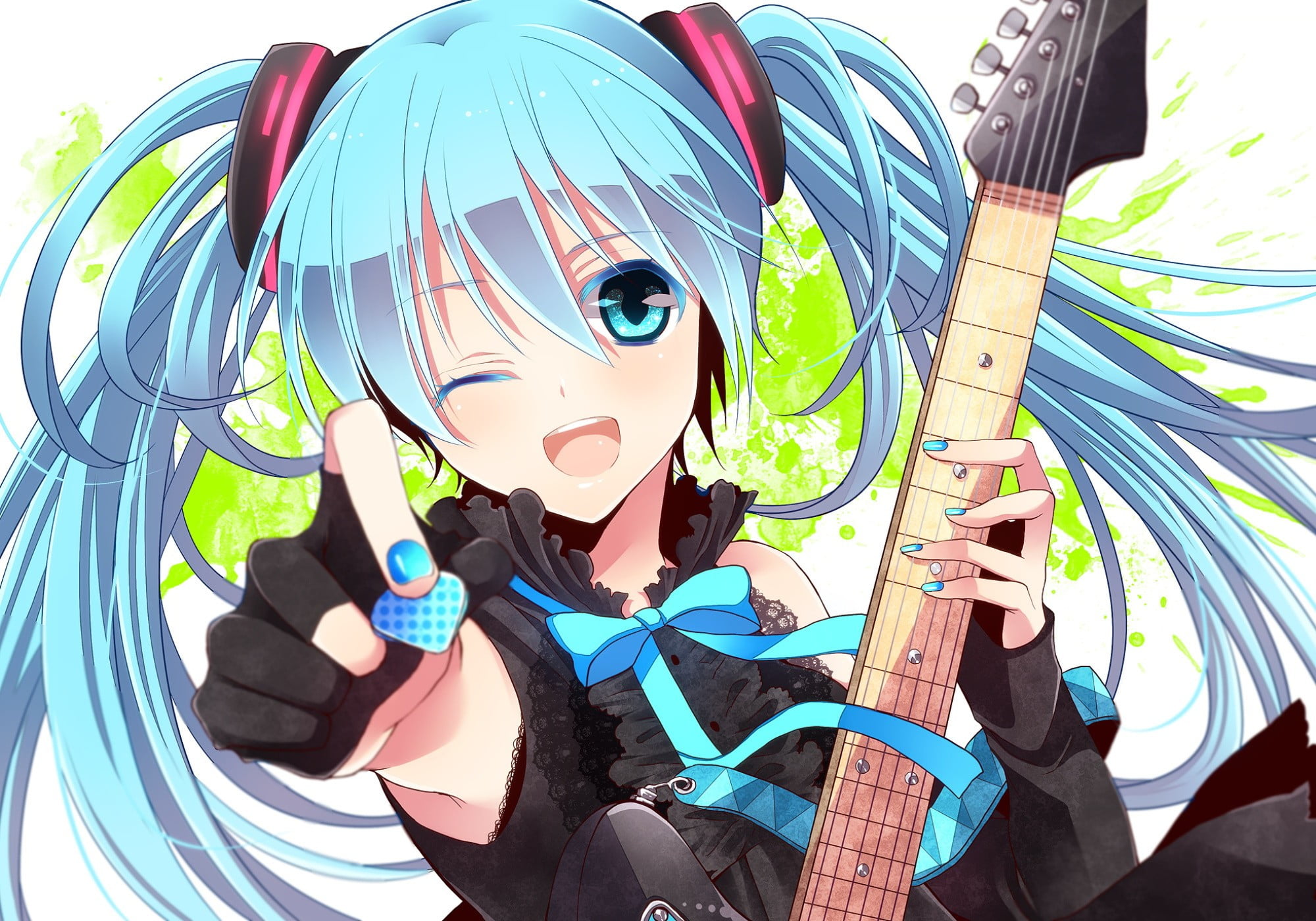 art and craft, real people, child, nature, anime, Hatsune Miku, people, anime girls, arts culture and entertainment, 1080P, childhood, outdoors, blue, HD Wallpaper