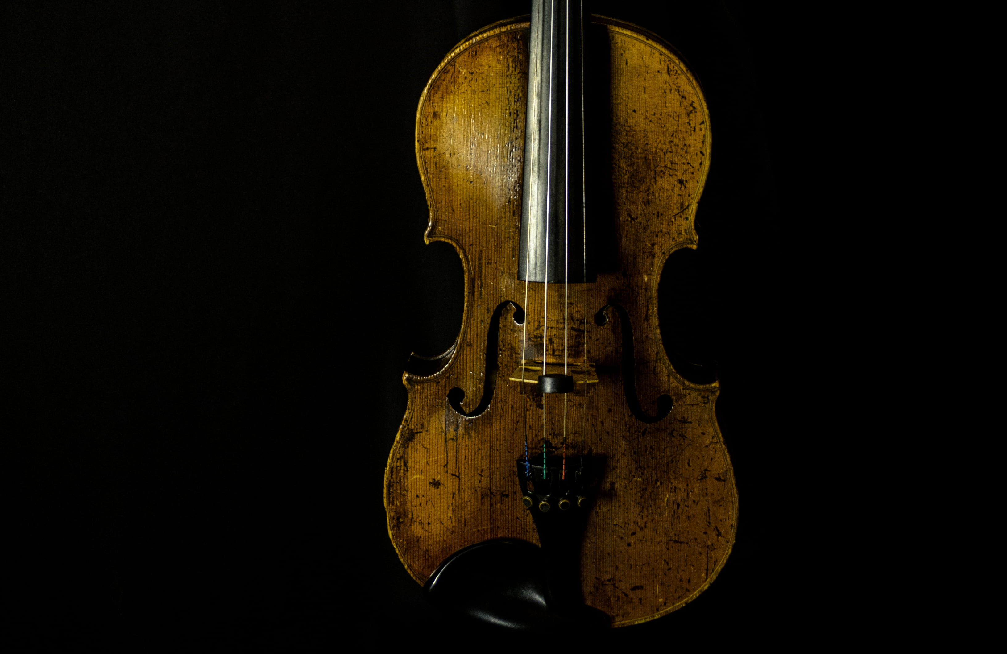 indoors, music, cut out, arts culture and entertainment, string, dark, character, black color, classical style, used, wood - material, musical equipment, HD Wallpaper
