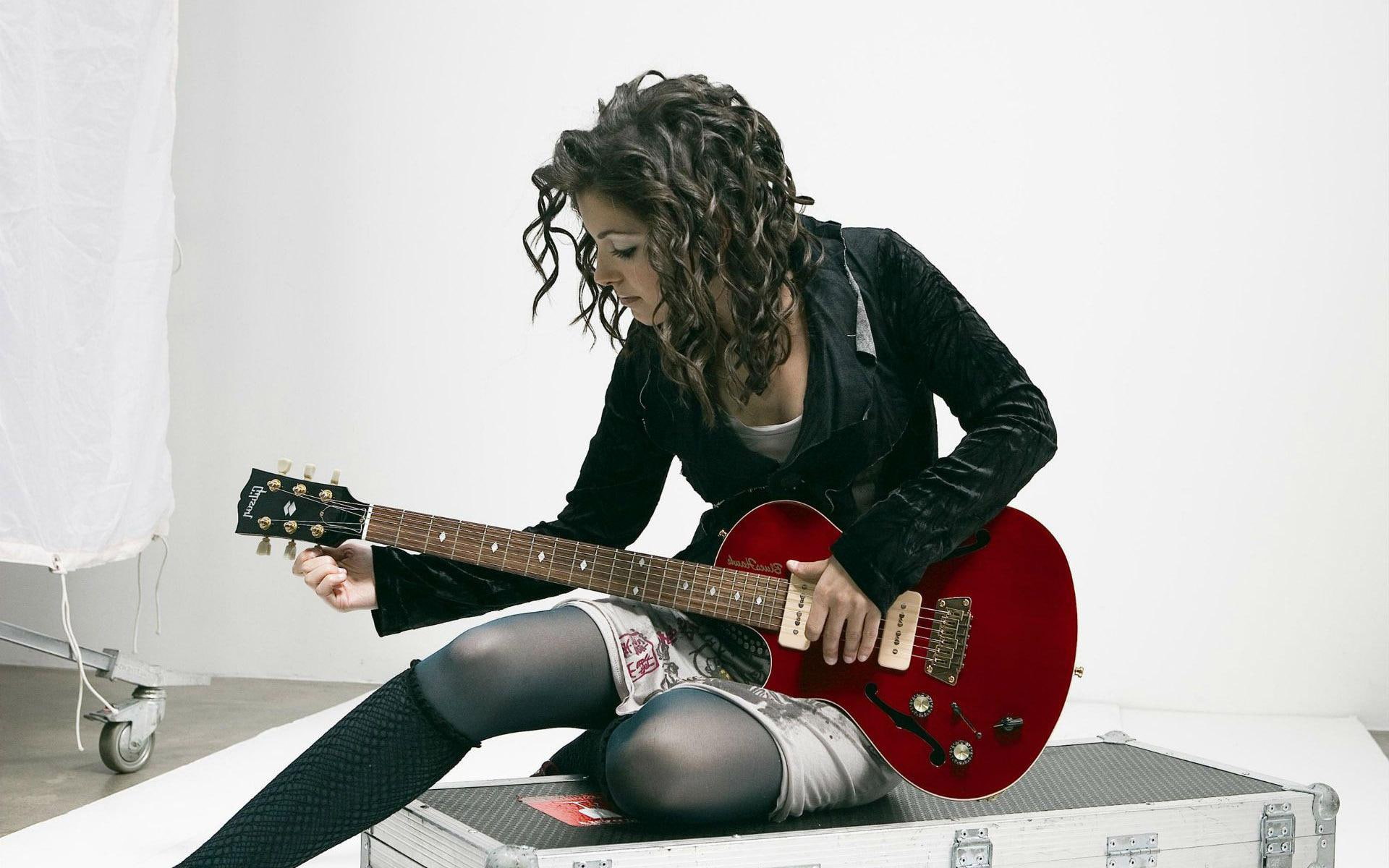 melua, 1080P, katie, jazz, 1920x1200, guitar, katie melua, red, electric, celebrities, HD Wallpaper