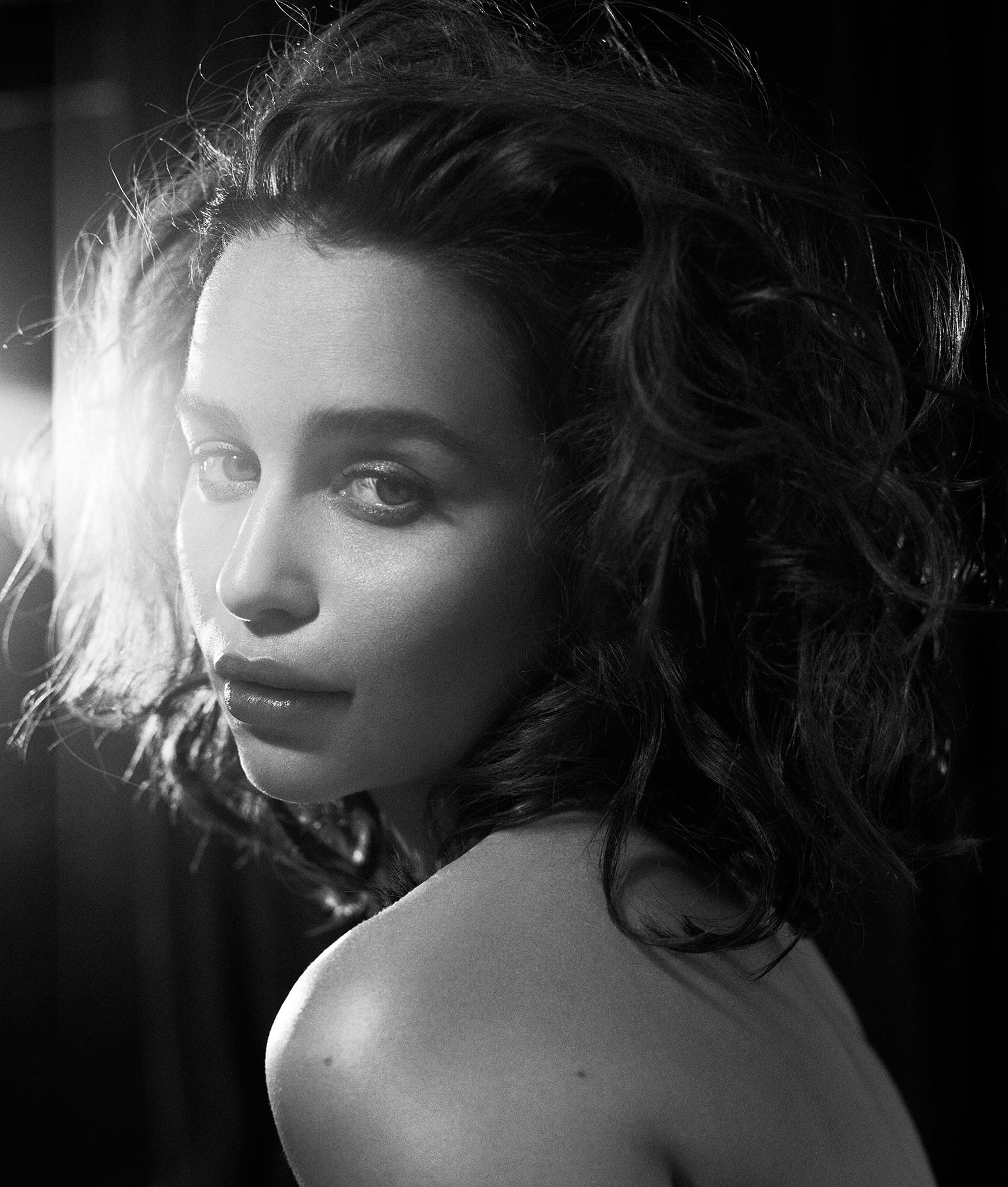 Esquire, looking at viewer, Emilia Clarke, 1080P, Phone HD Wallpaper