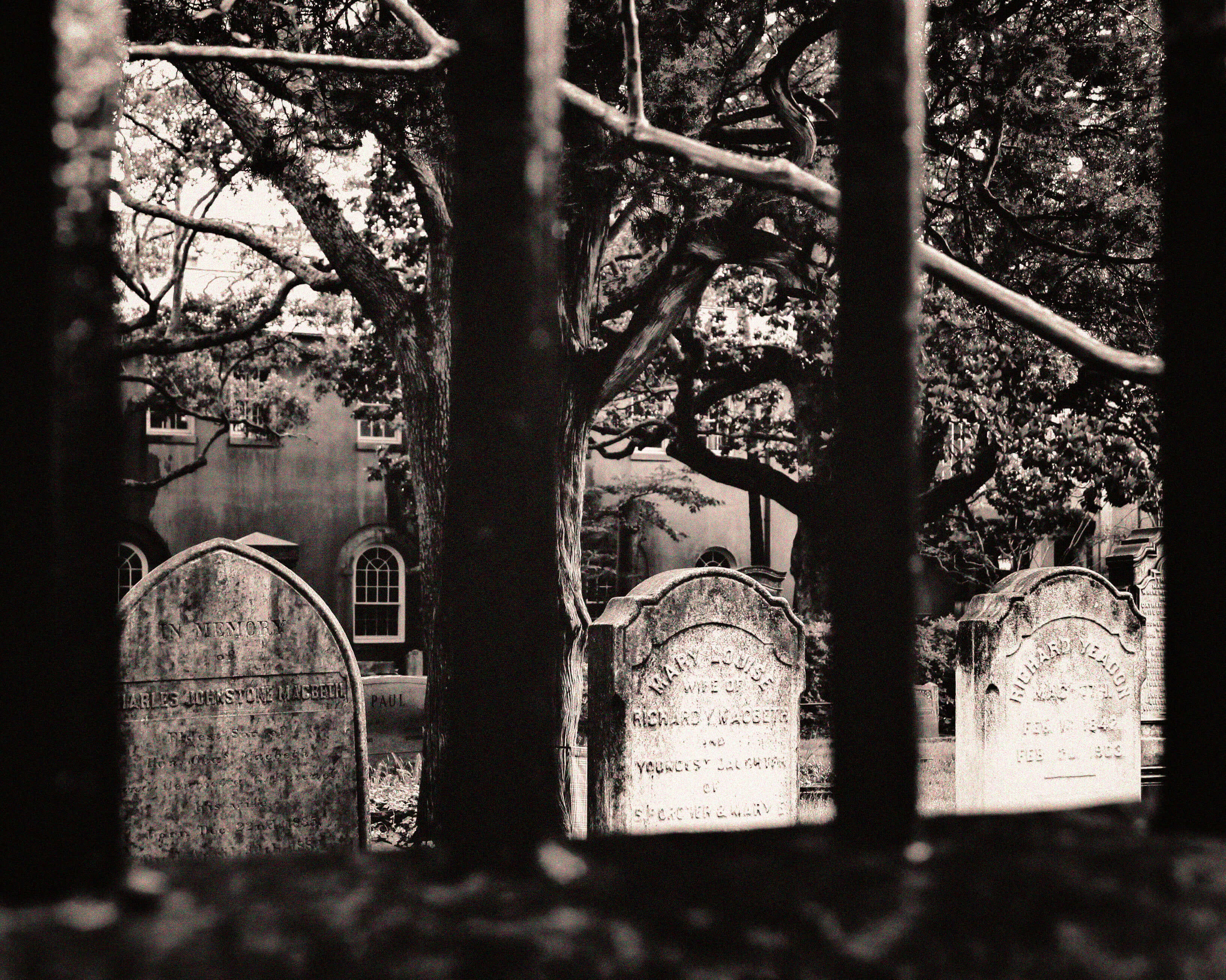 photo, no people, headstone, graveyard, tombstones, built structure, place of worship, crypt, trunk, religion, stone, grave, vehicle, plant, tree trunk, HD Wallpaper